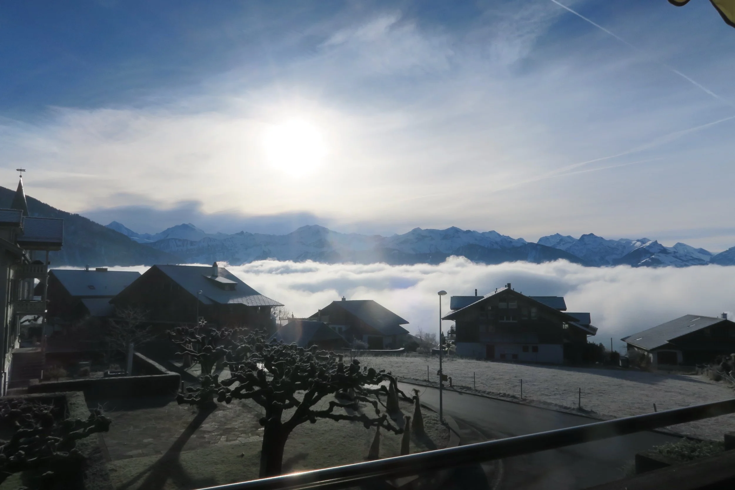 View of Swiss Alps in Sigriswil, Switzerland