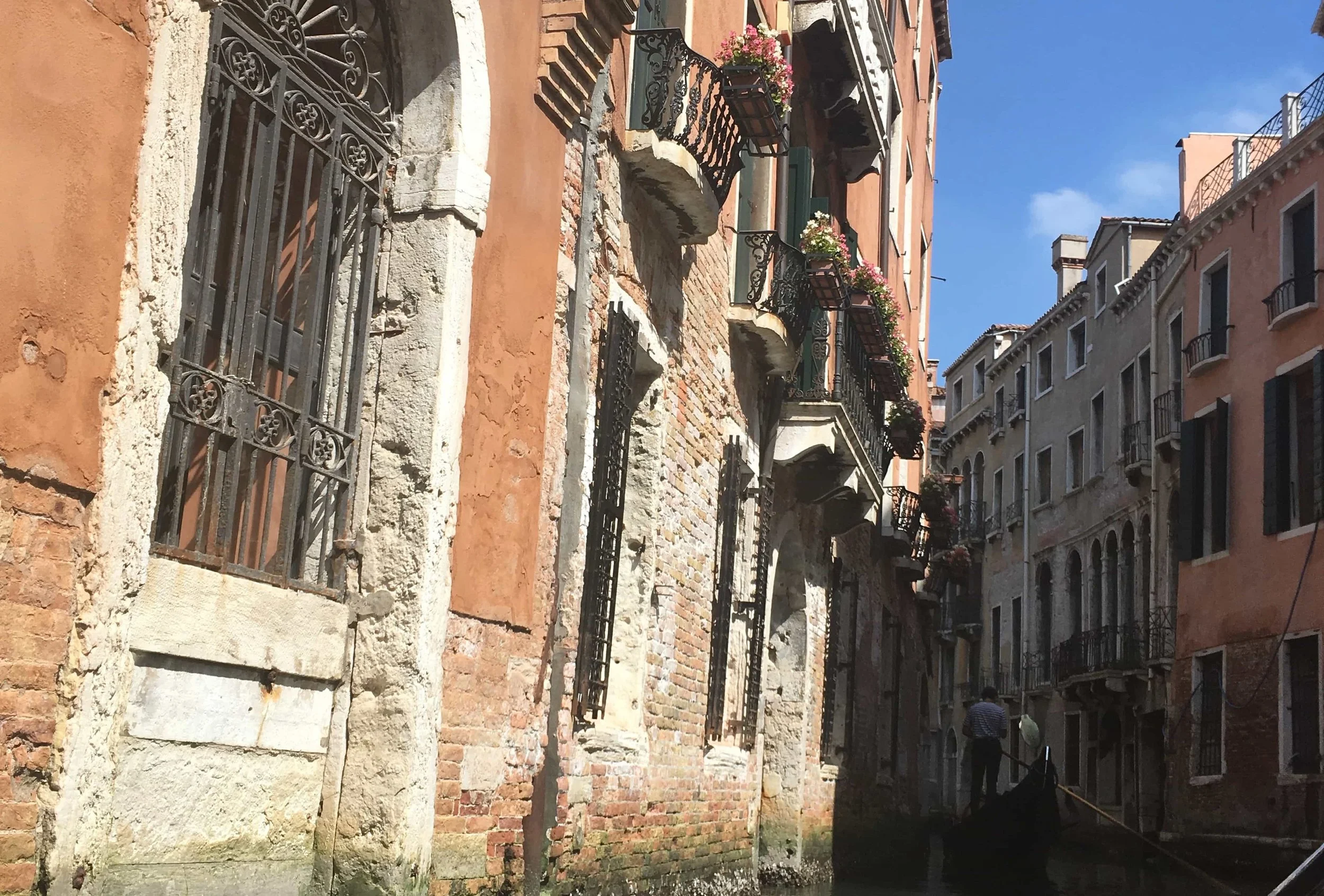old buildings venice with brick