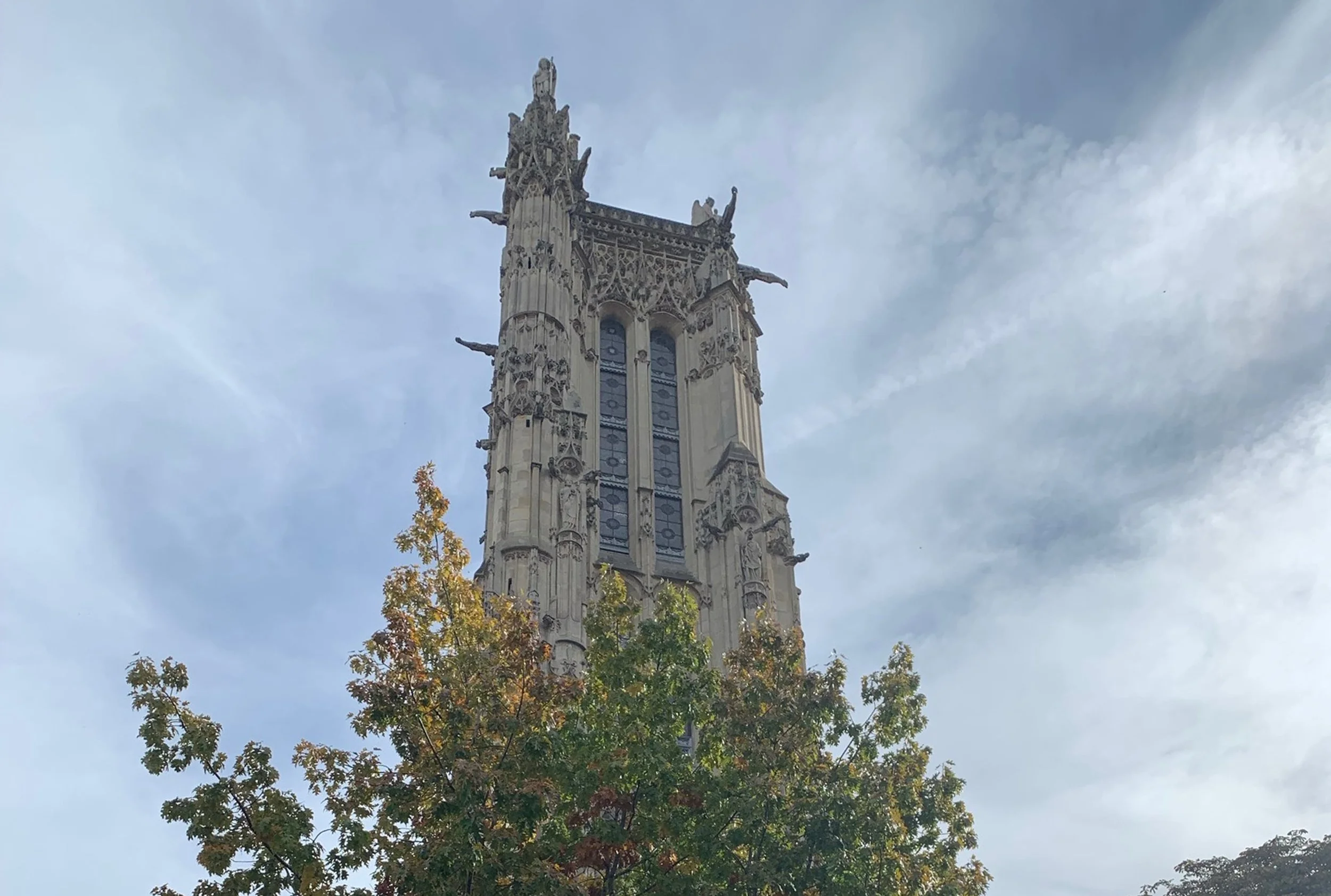 tour saint jacques in the fall with foliage