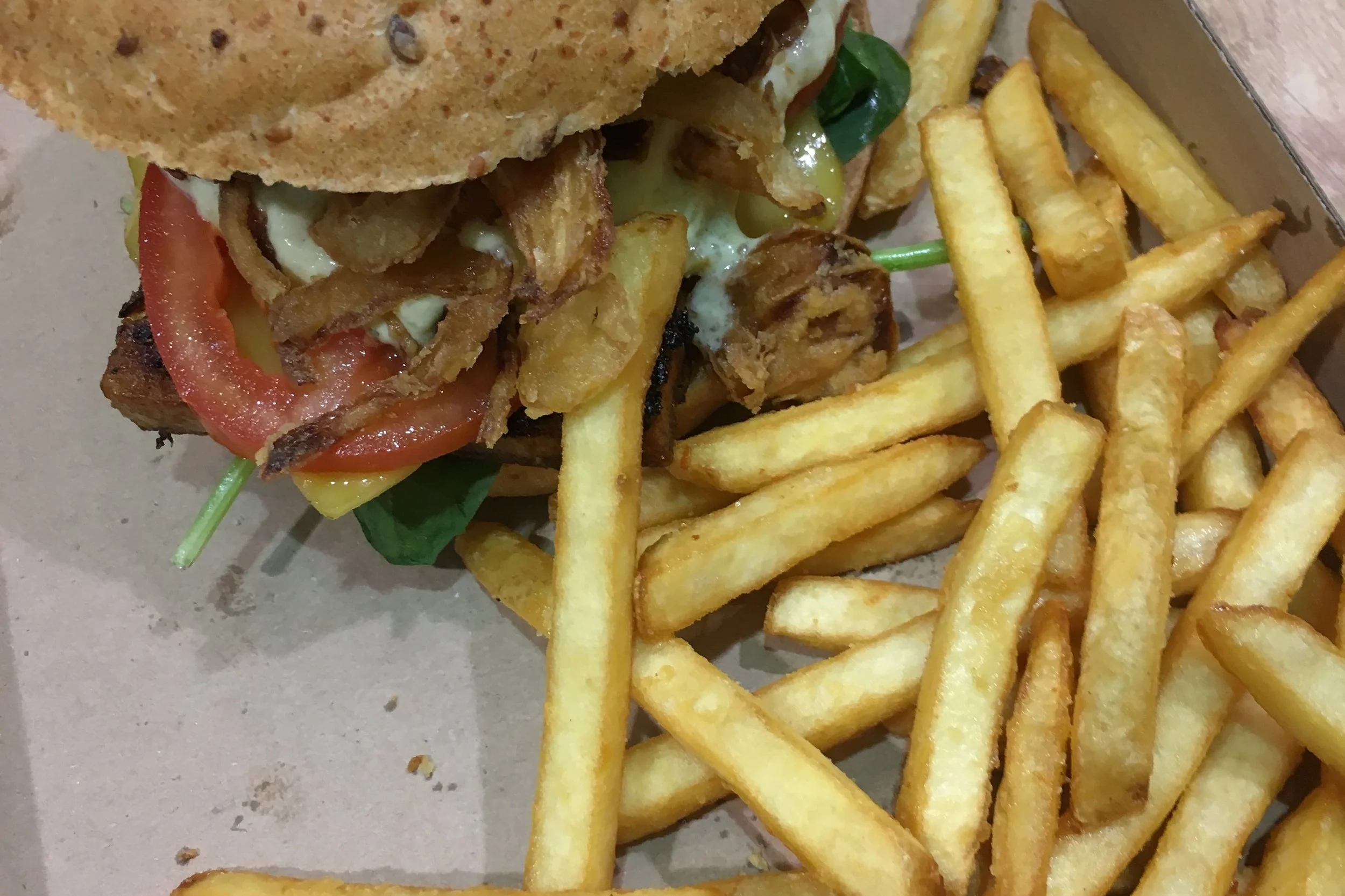 burger and fries