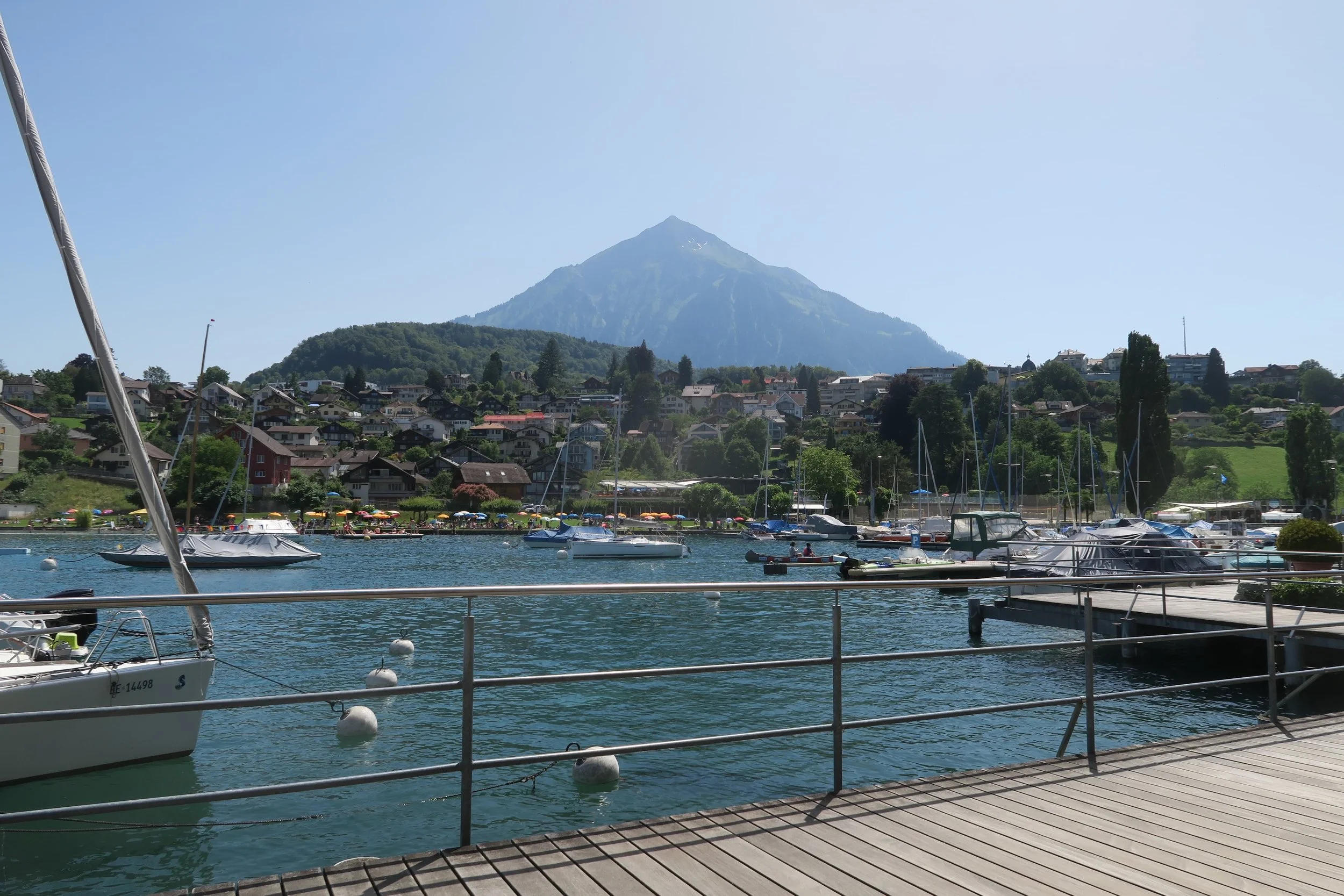 View of Mount Niesen in Speiz; June 2022