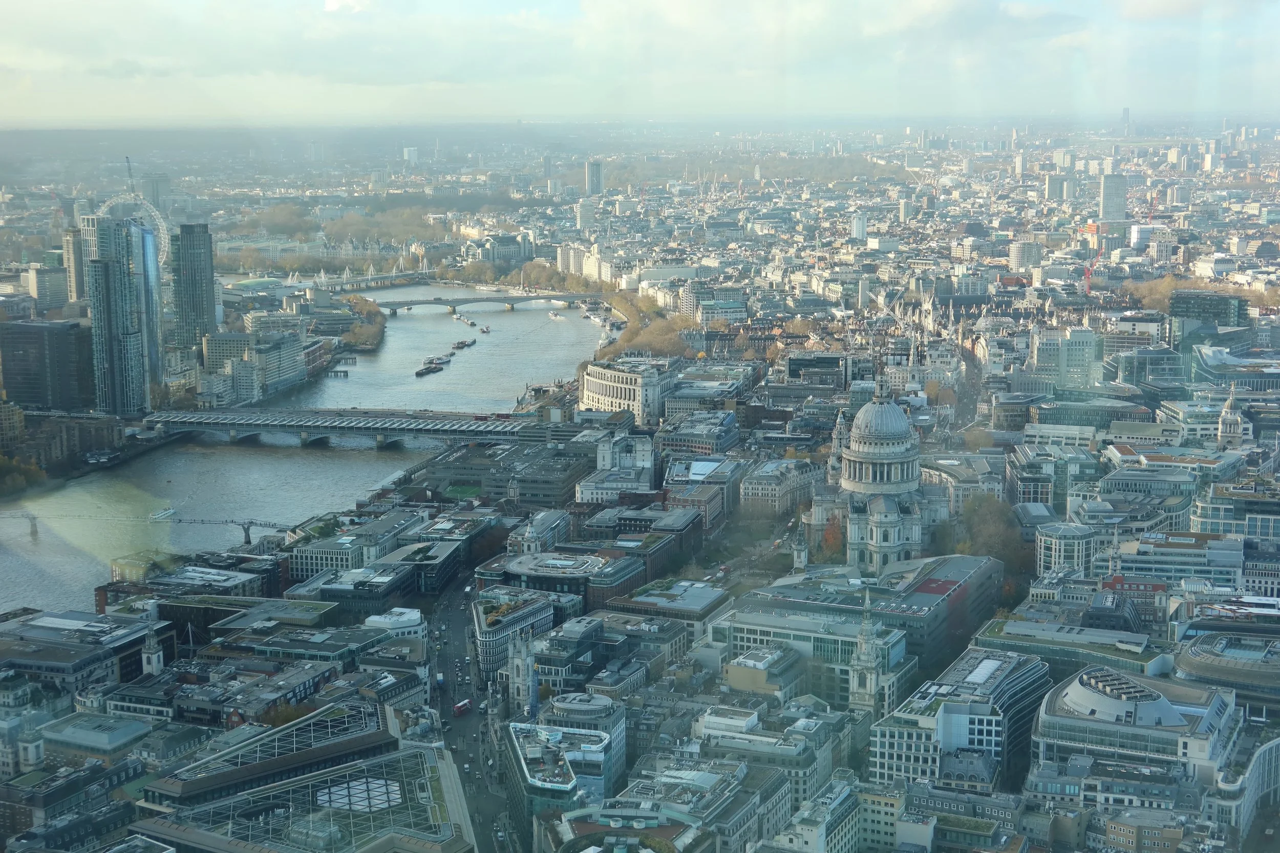 View of London from the Shard; December 2025
