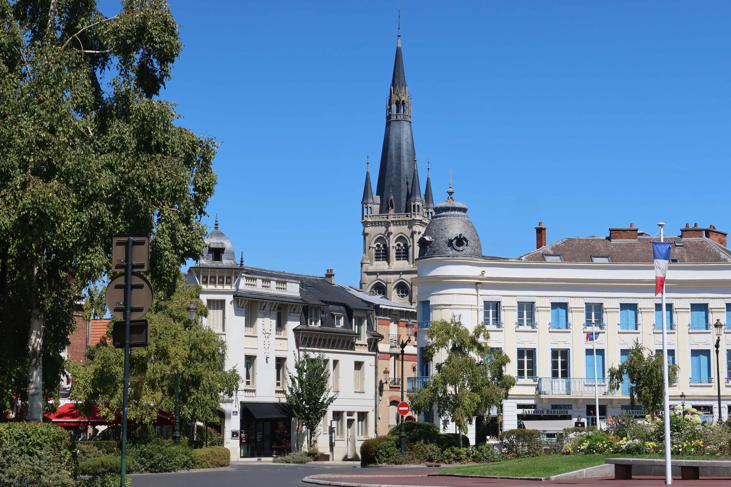 small streets and church view