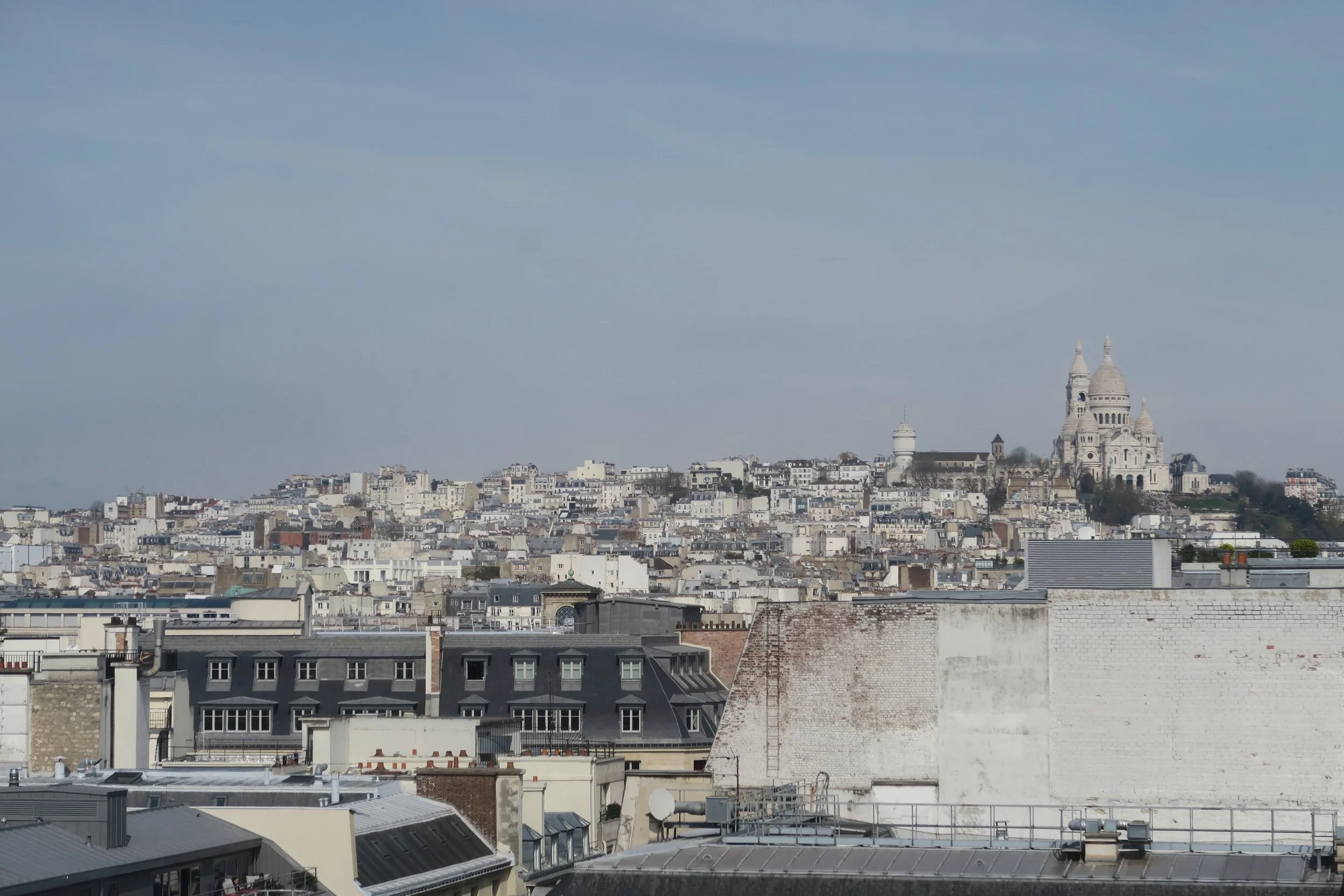View of Montmartre from afar in Paris