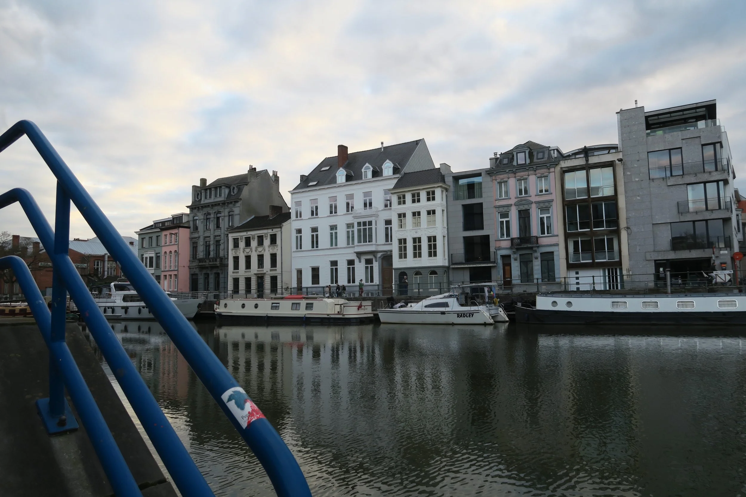 buldings on the water in ghent belgium
