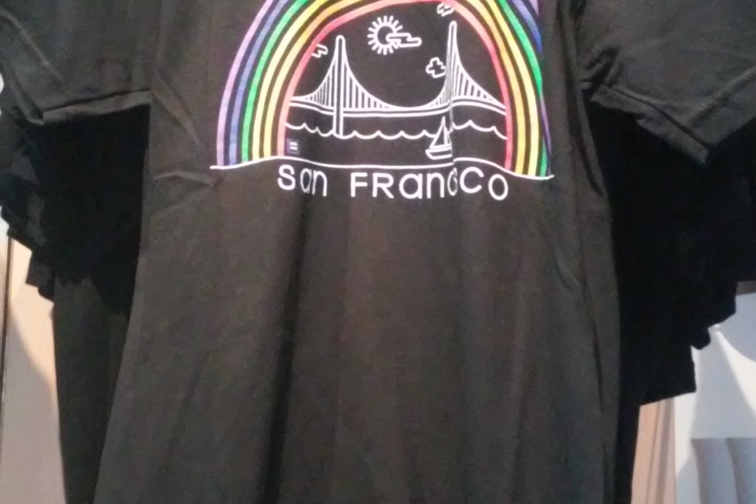 rainbow shirt san francisco in black