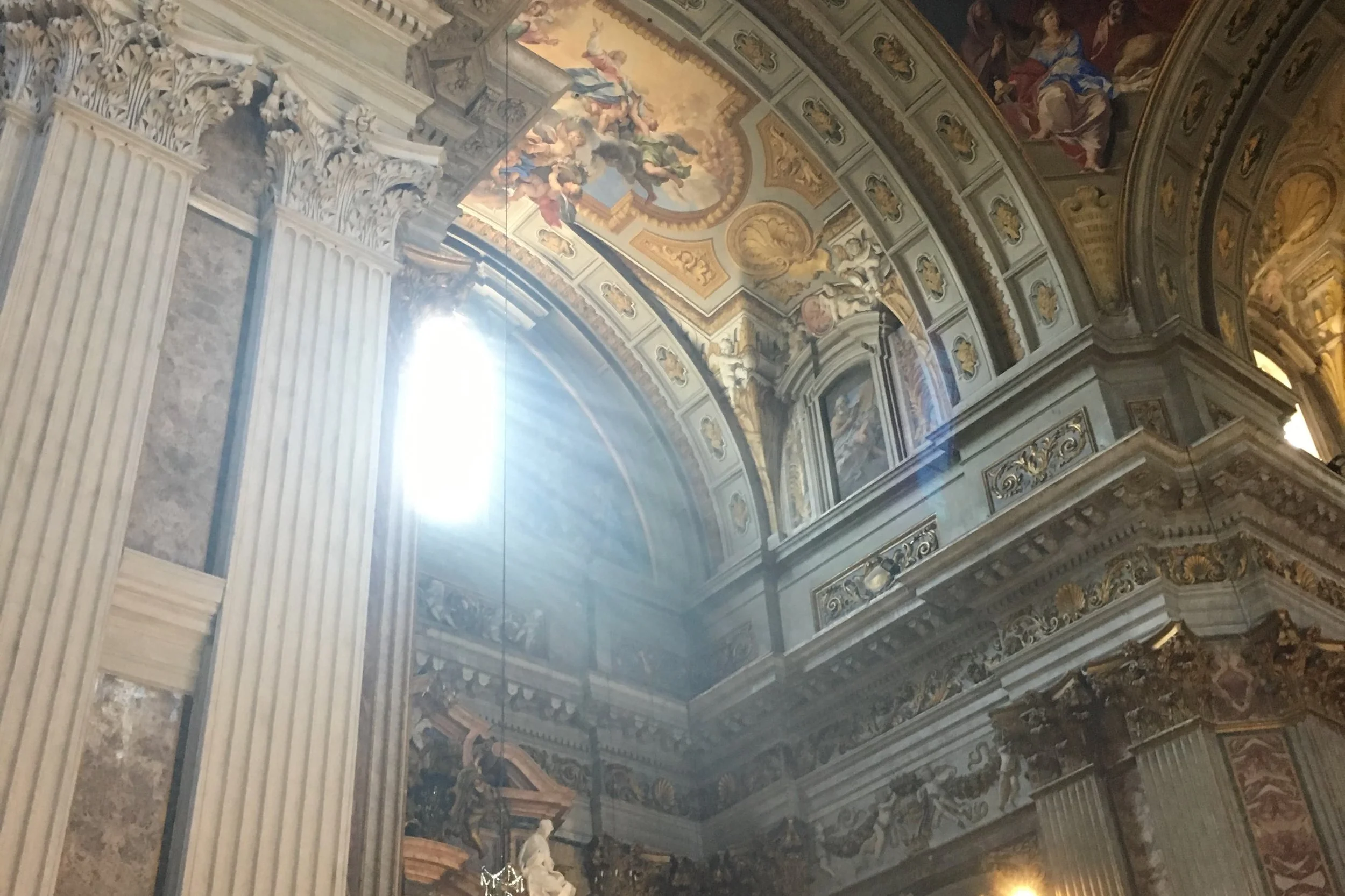 arches inside a church in rome