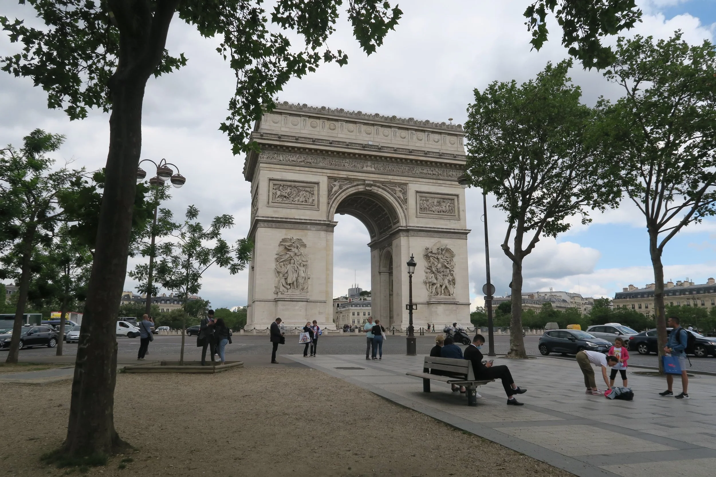 View of Arc de Triomphe in Paris