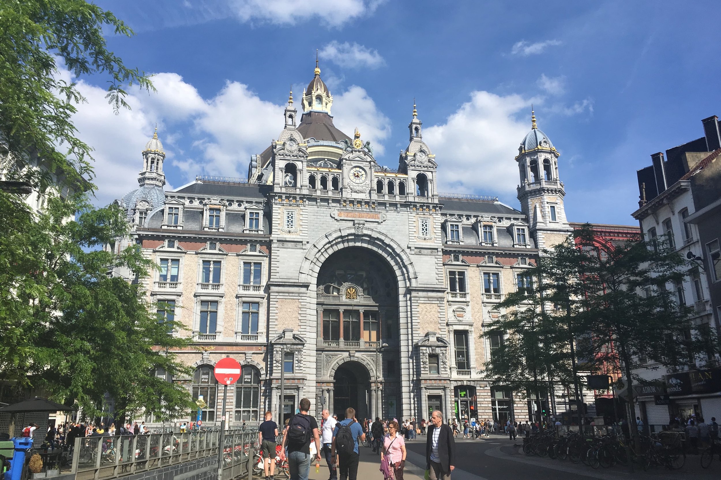 outside antwerp station daytime