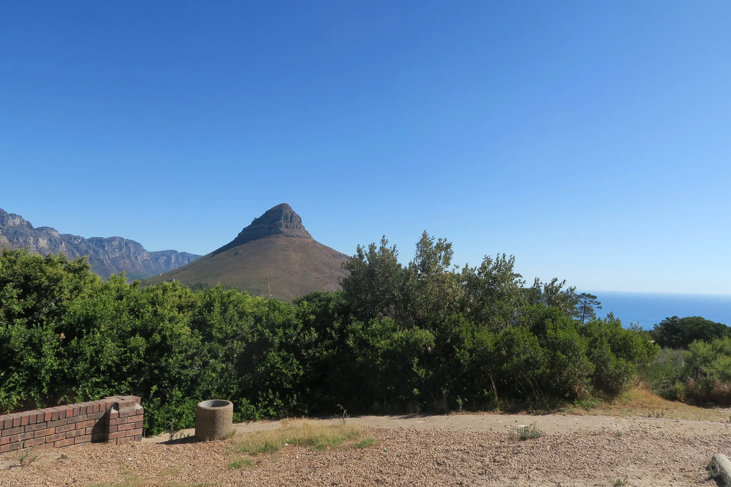 View of Lion’s Head from Signal Hill in Cape Town, South Africa