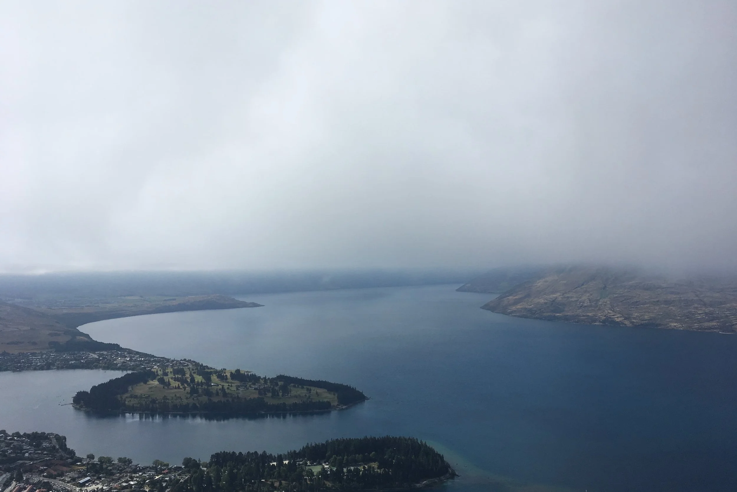 Panoramic view of Queenstown in New Zealand