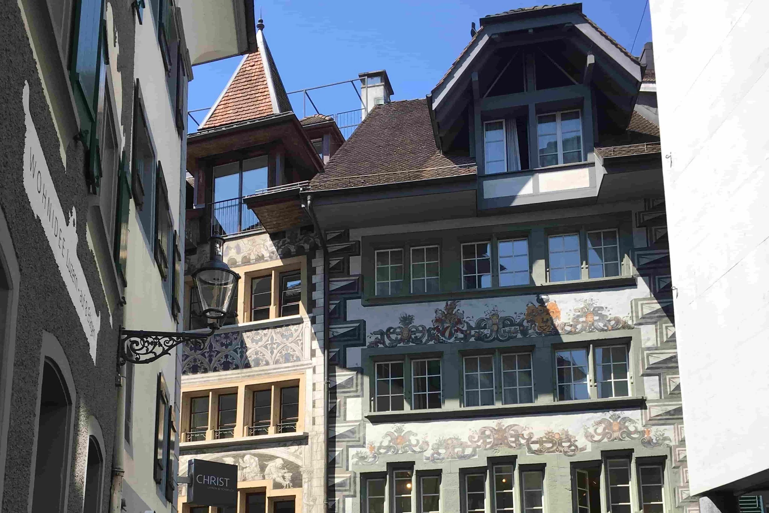 buildings in lucerne with roof