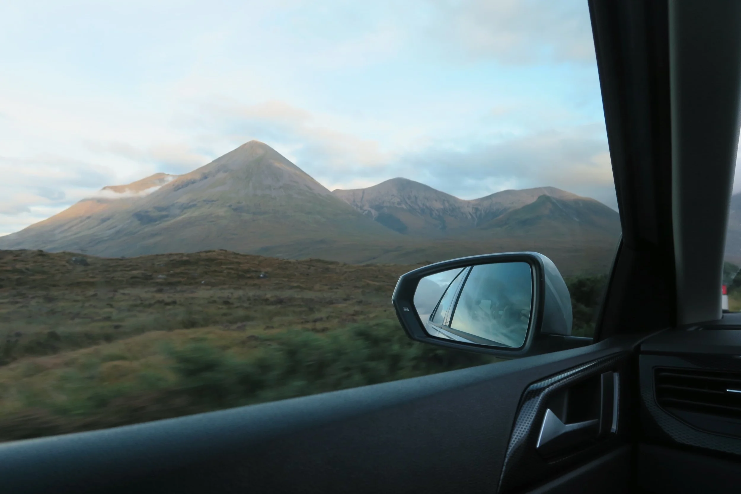 Driving through the Isle of Skye in Scotland