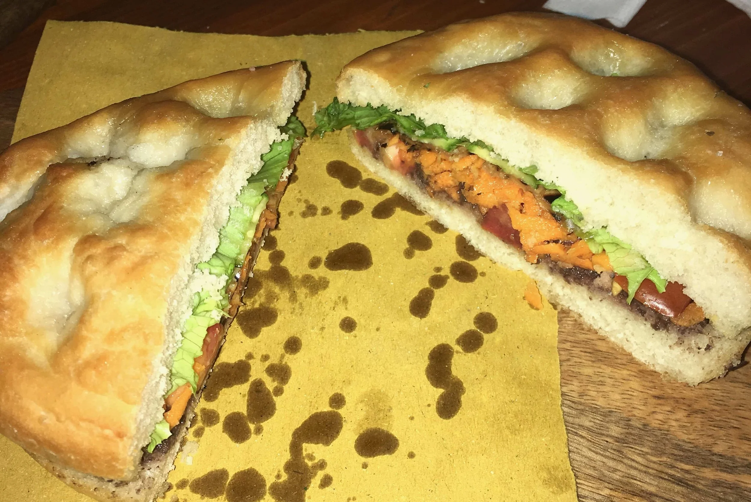 sandwich with foccia bread in italy