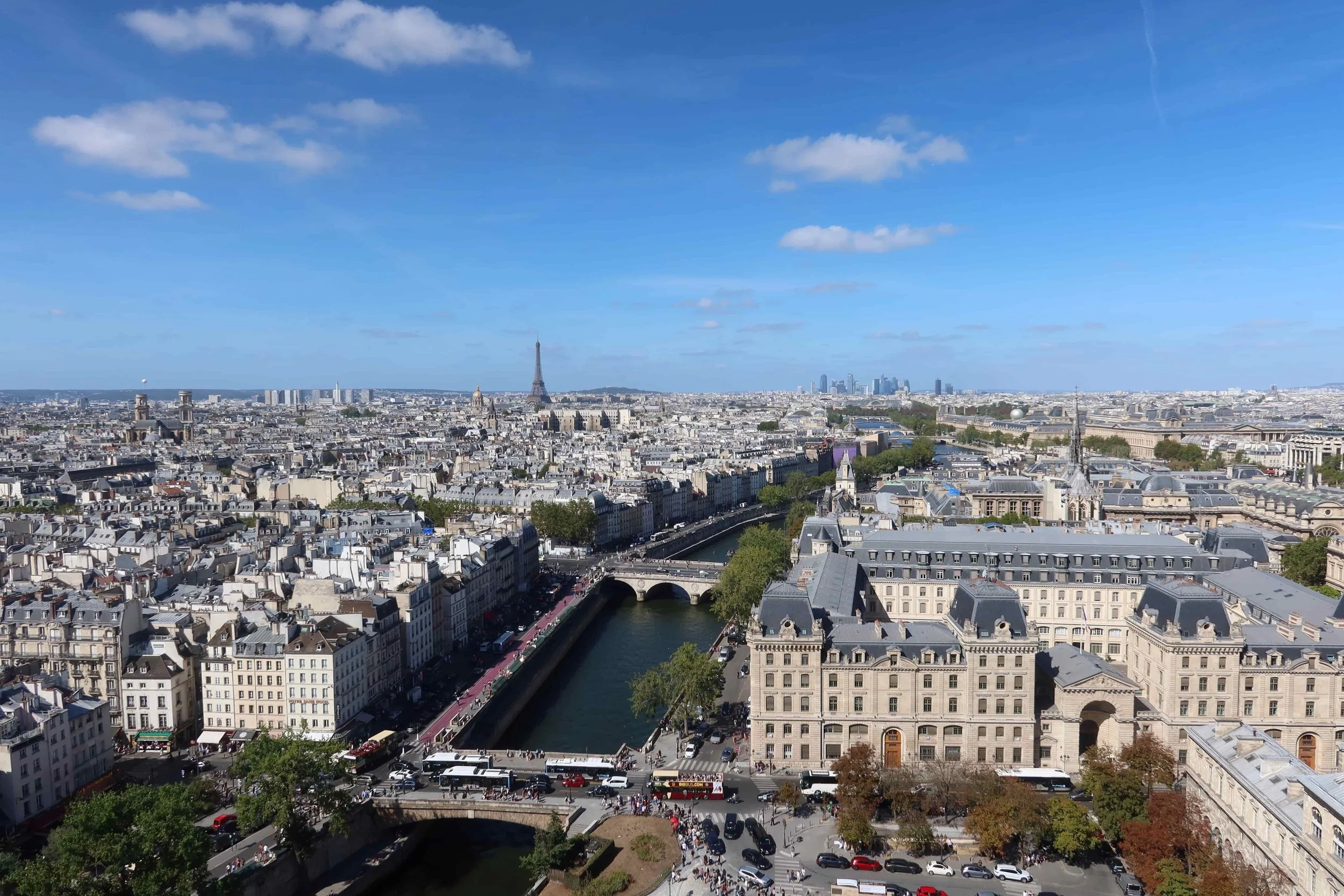view of eiffel tower paris and seine