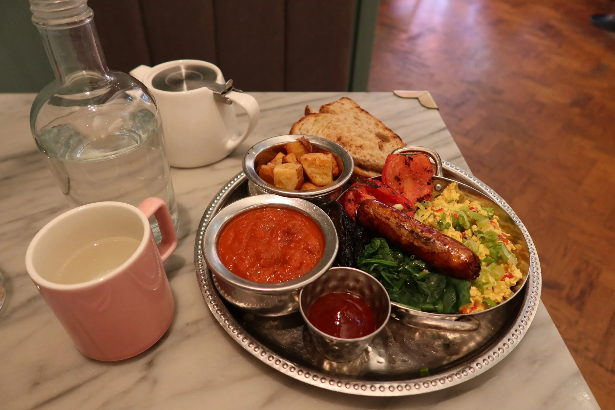 English breakfast at Mildred’s in London