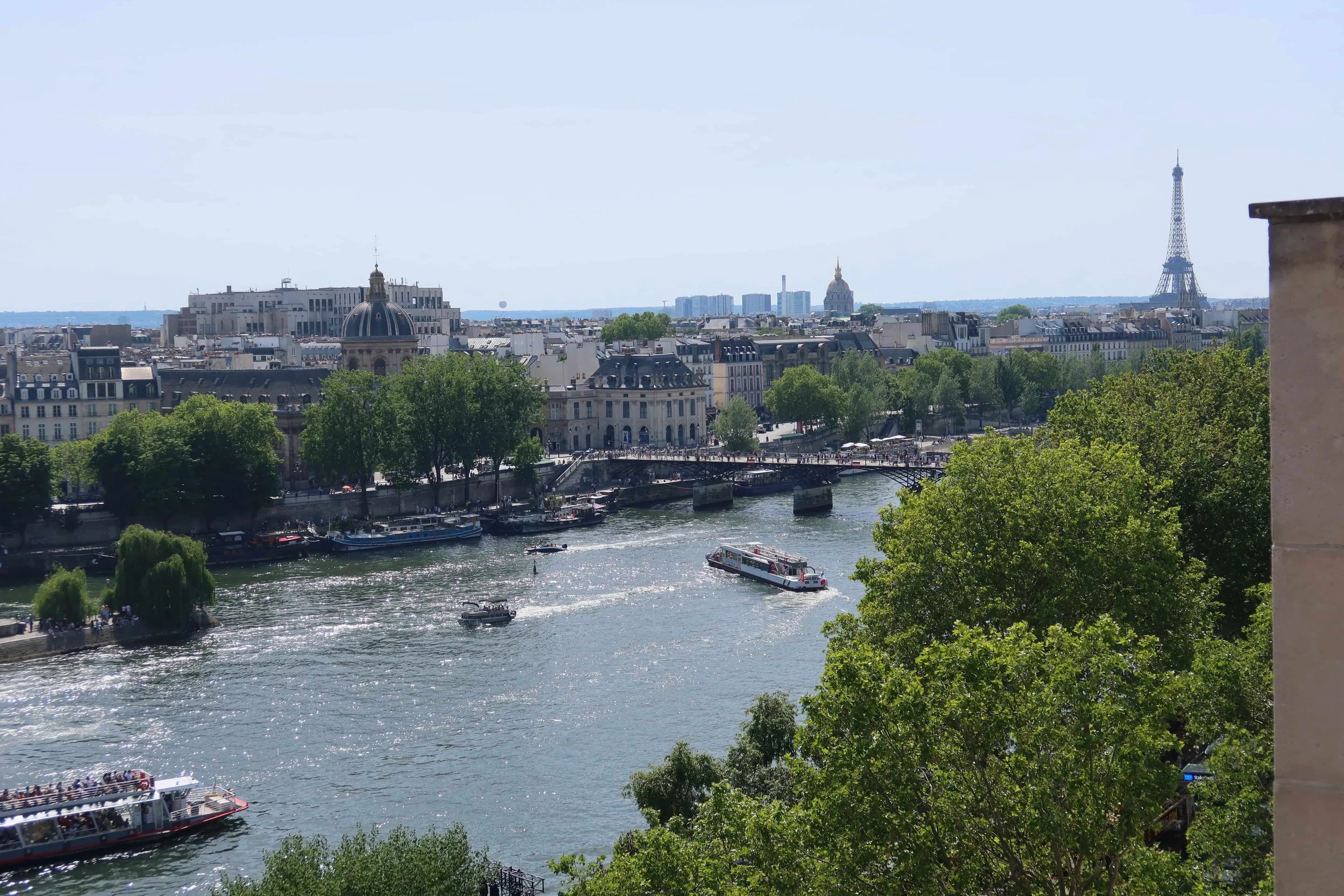 paris view eiffel tower and seine