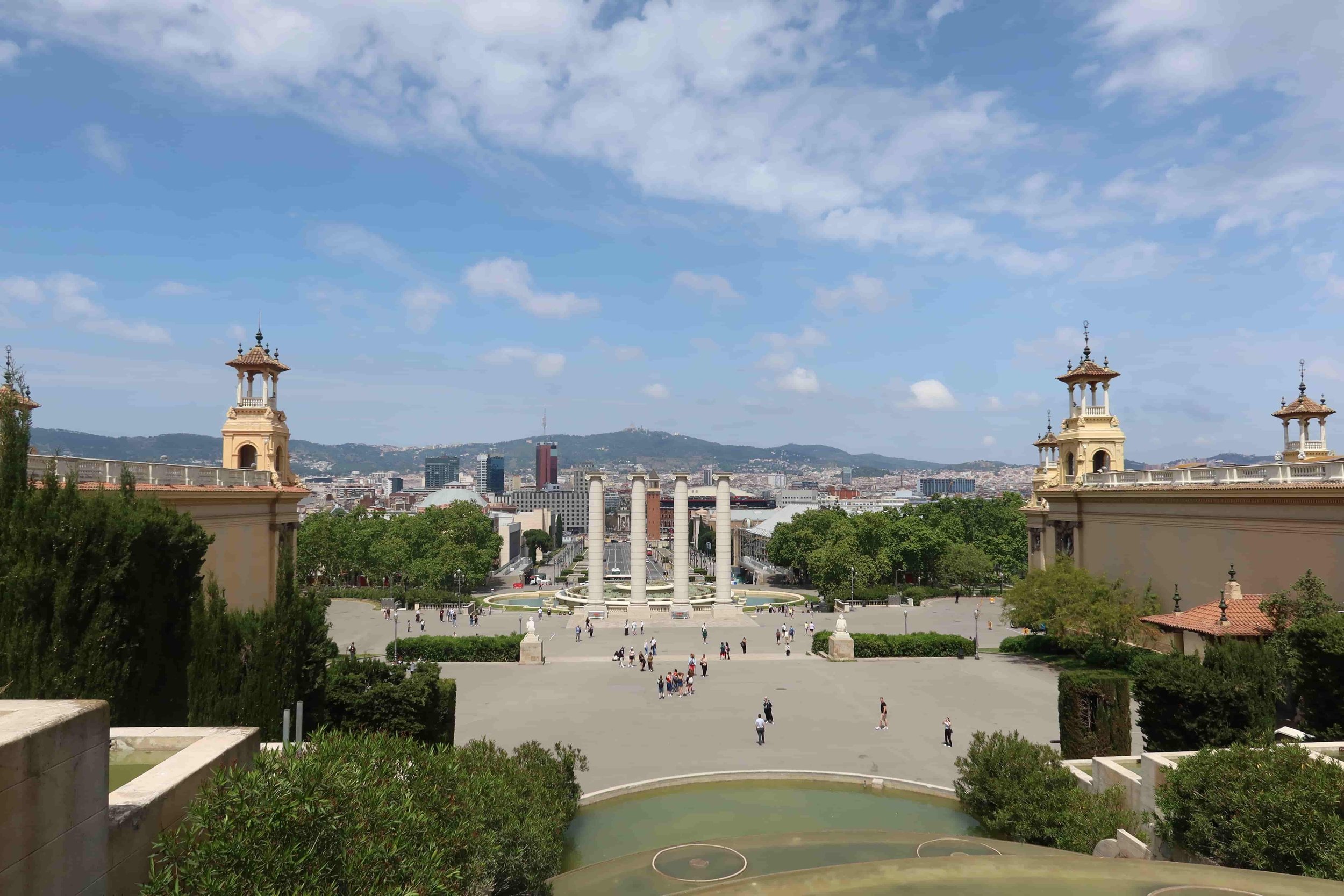 view from Museu Nacional d'Art de Catalunya