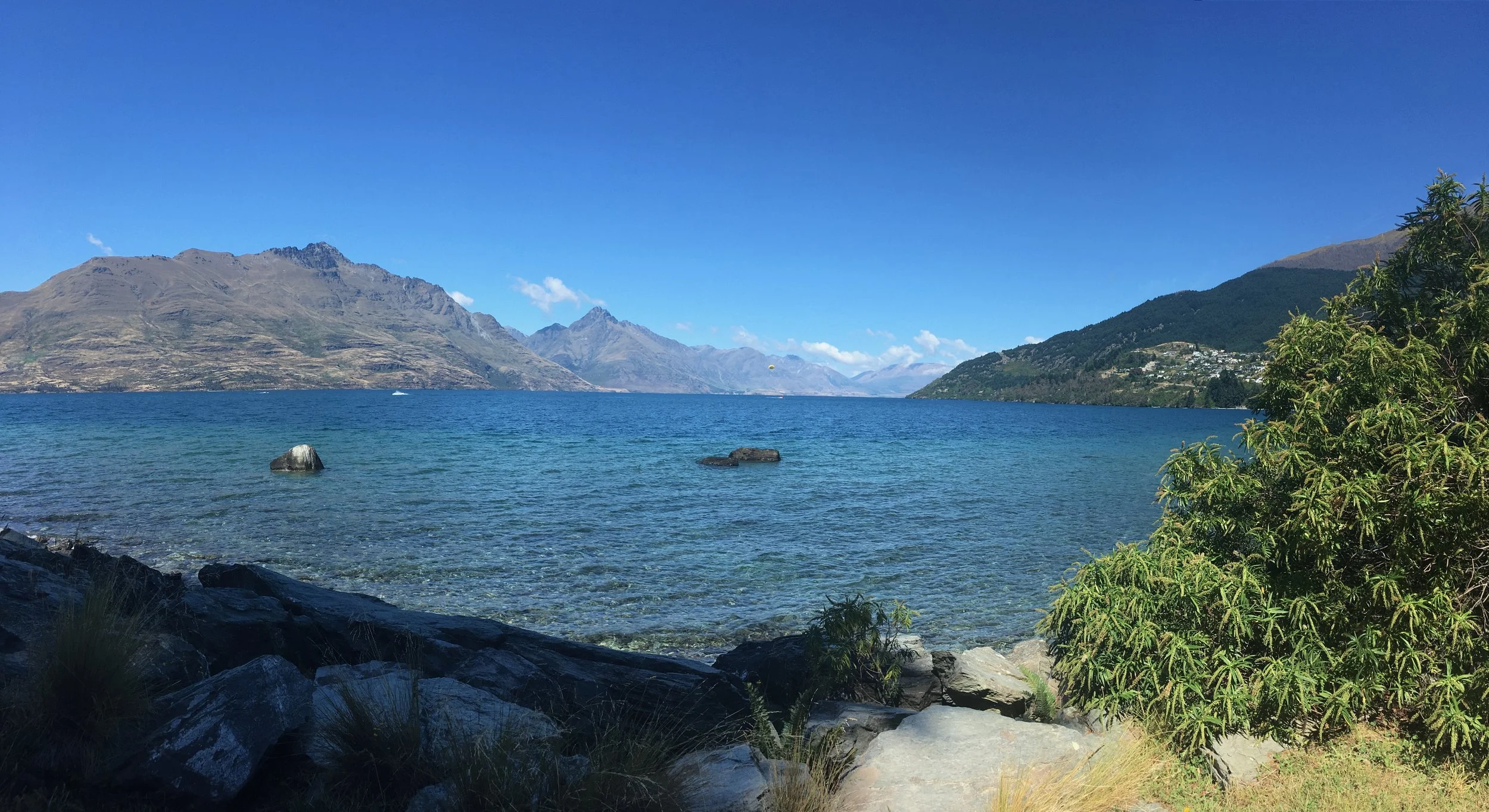 View of Lake Wakatipu from Queenstown Gardens