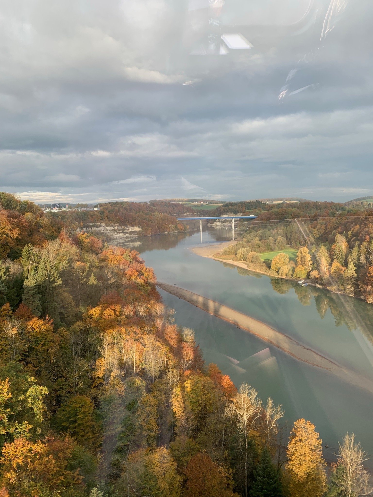 View of Lake in Switzerland en route to Berne