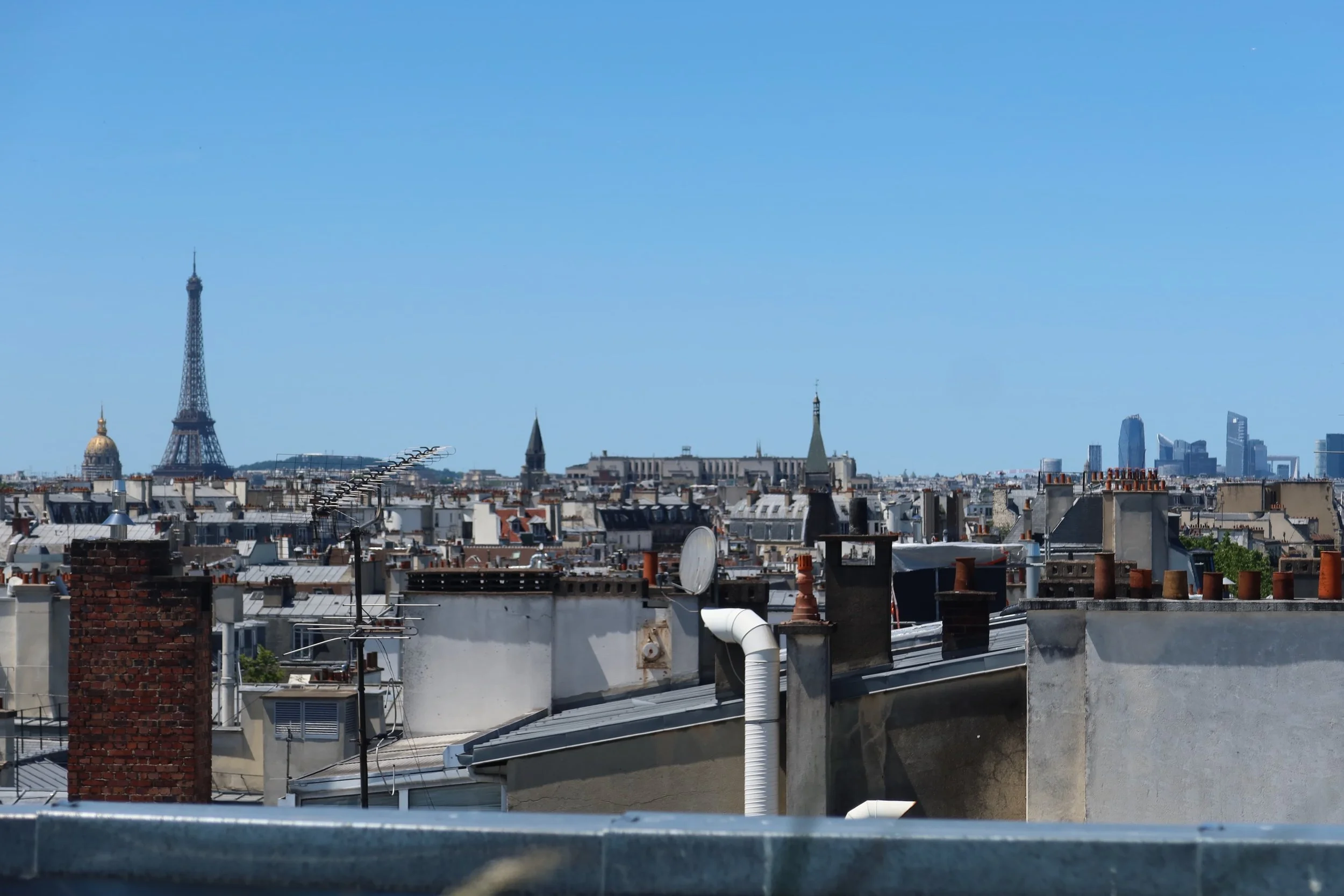 eiffel tower and buildings