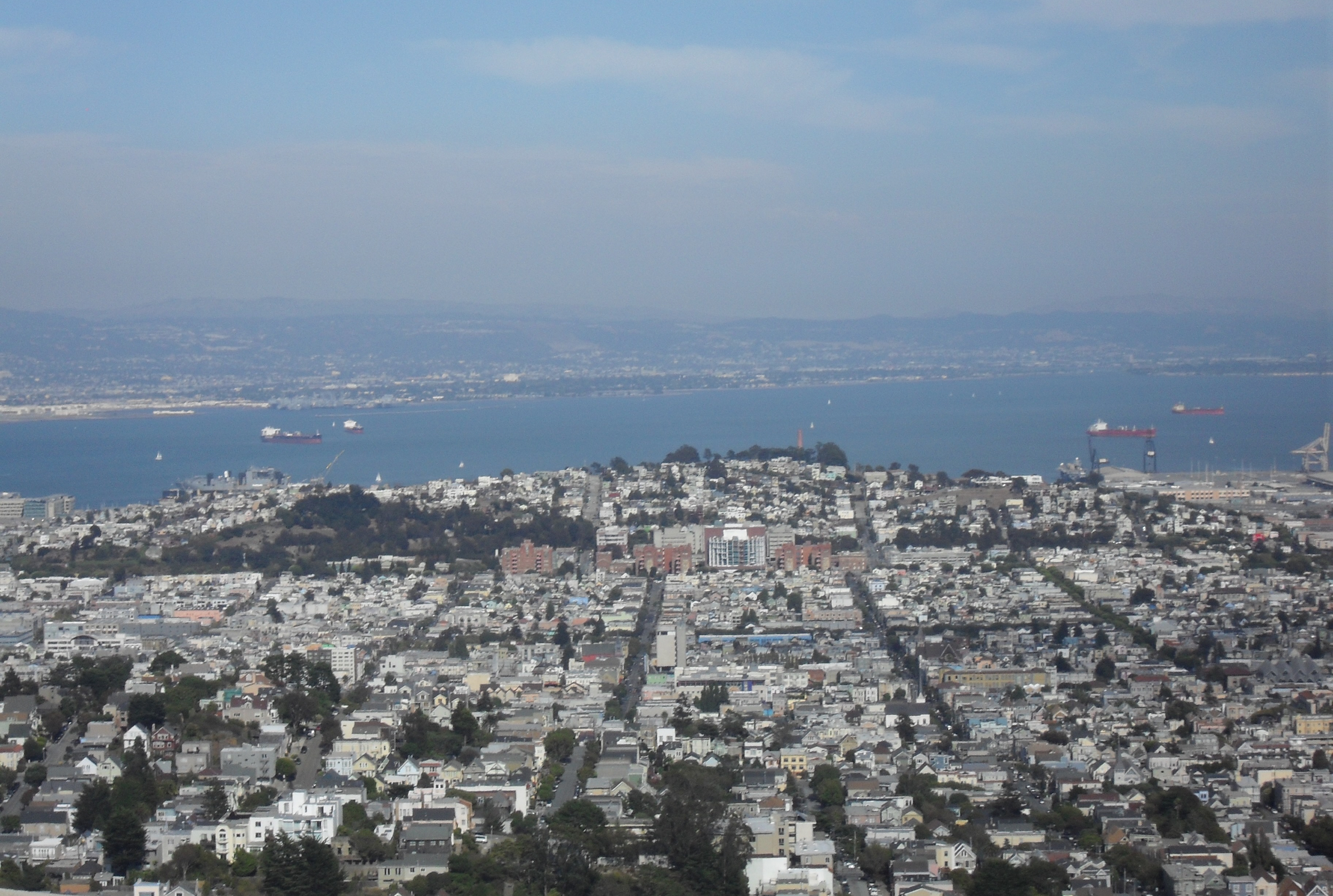 view of ocean from twin peaks san francisco