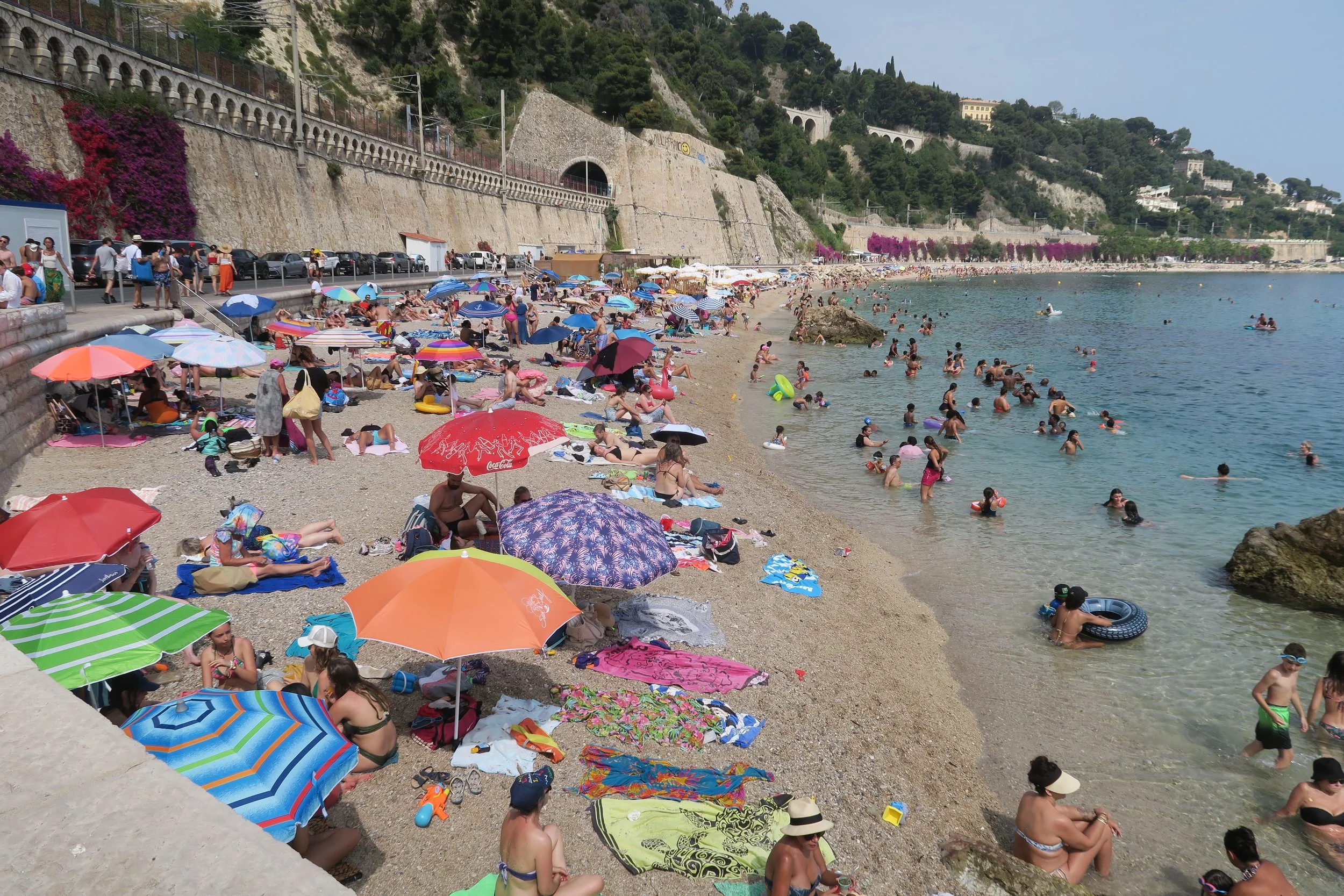 Beach at Villefranche-sur-mer in France