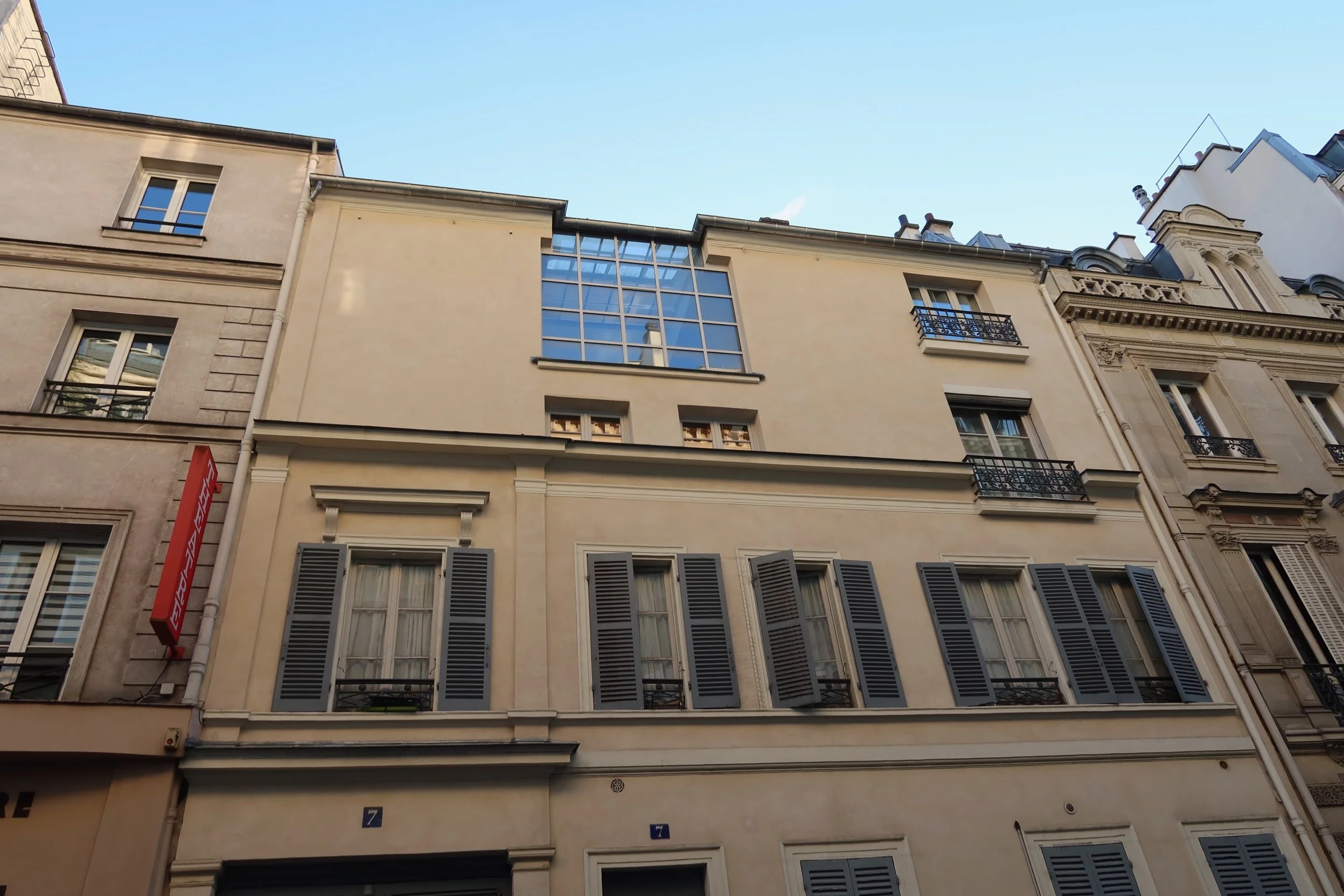 outside julien's apartment