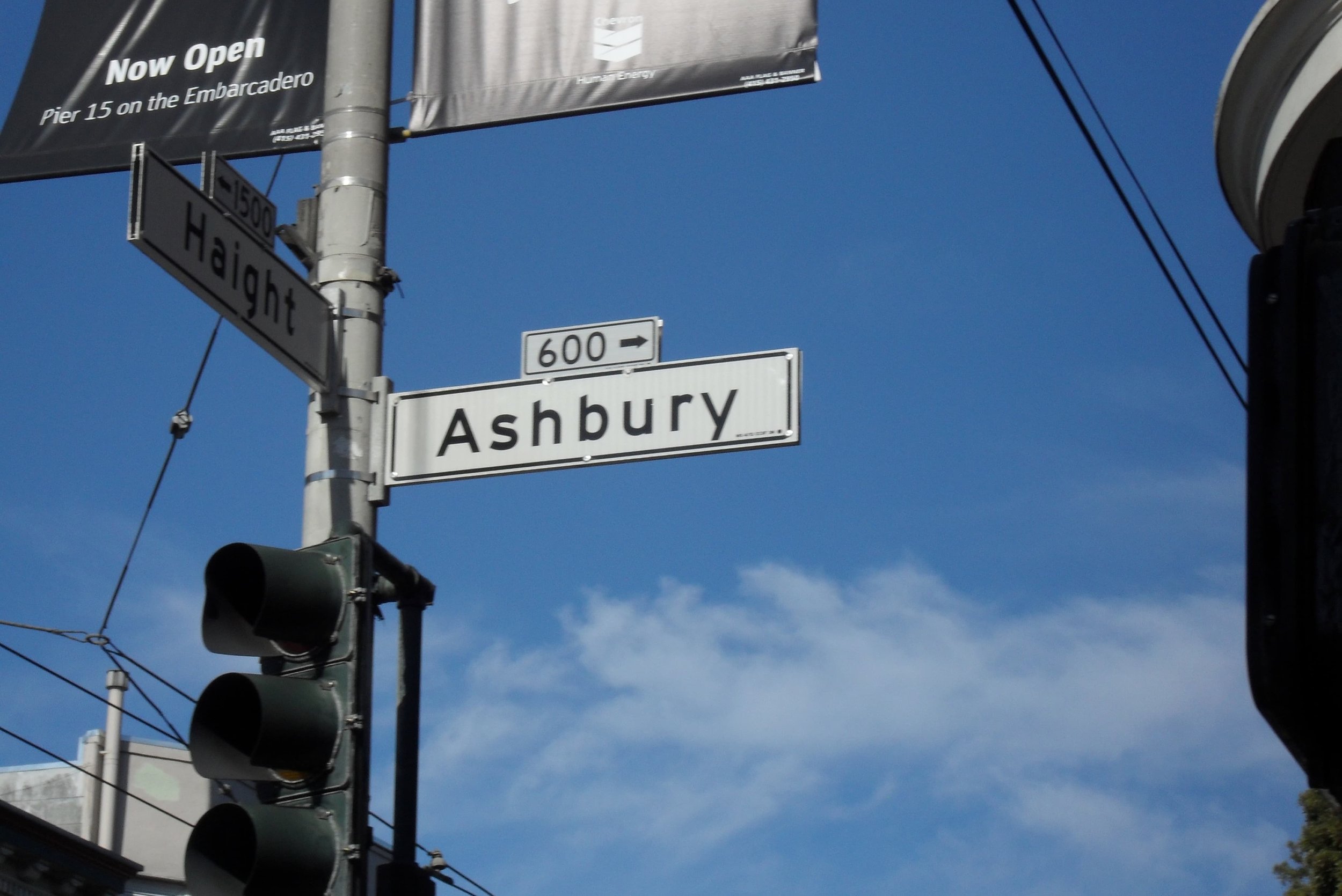 height and ashbury street sign san francsico