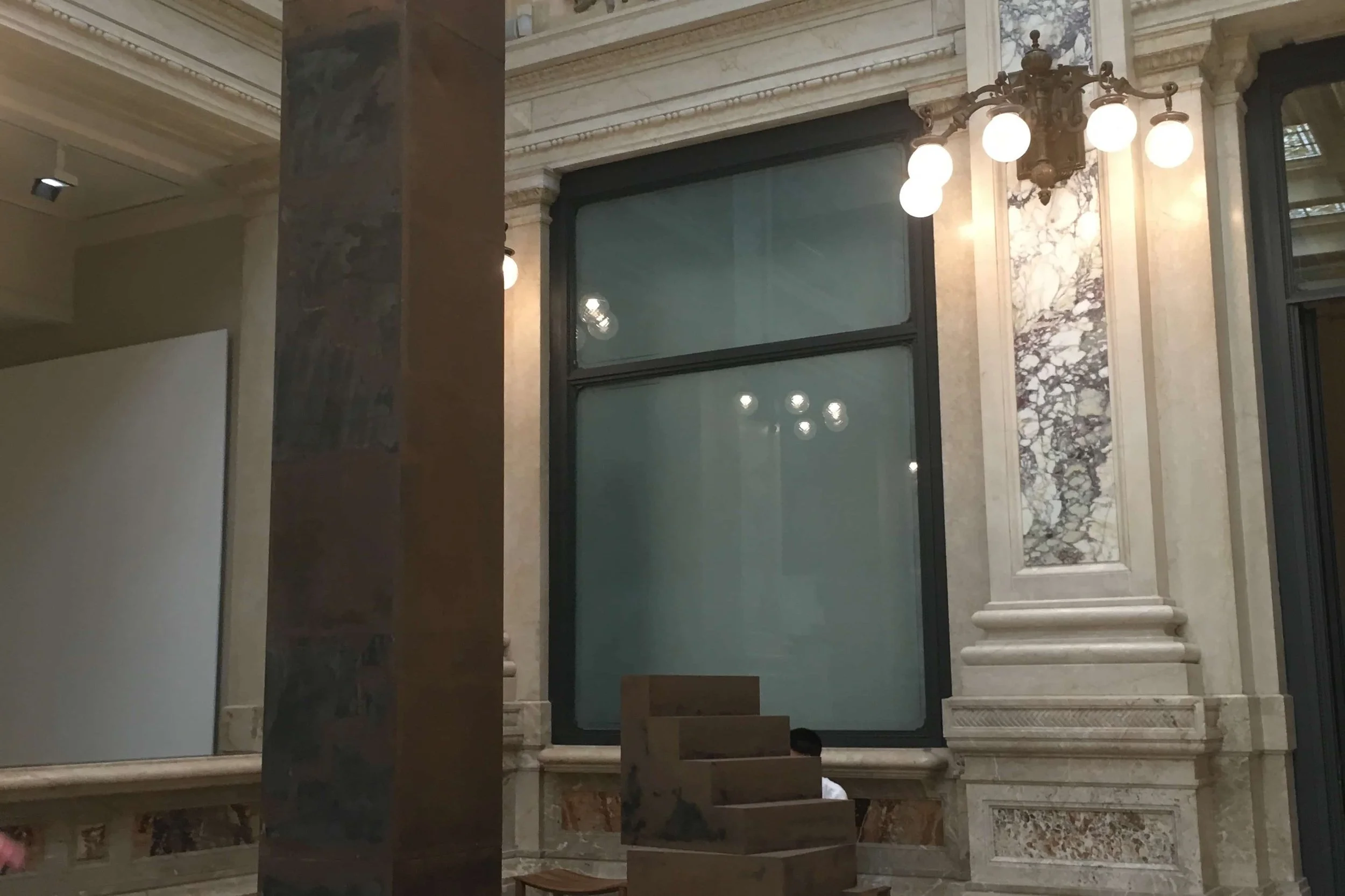 inside museum marble columns
