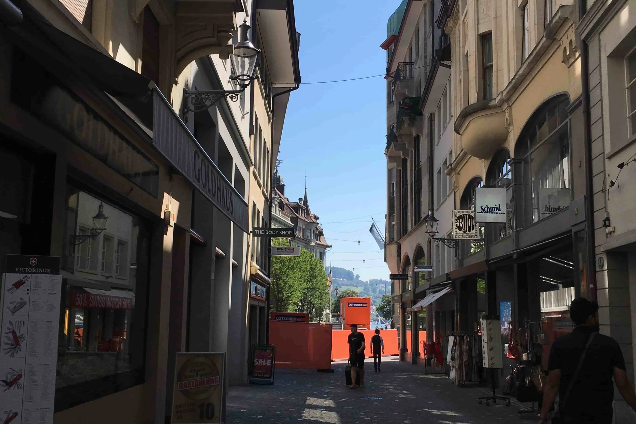 shady street in summer lucerne