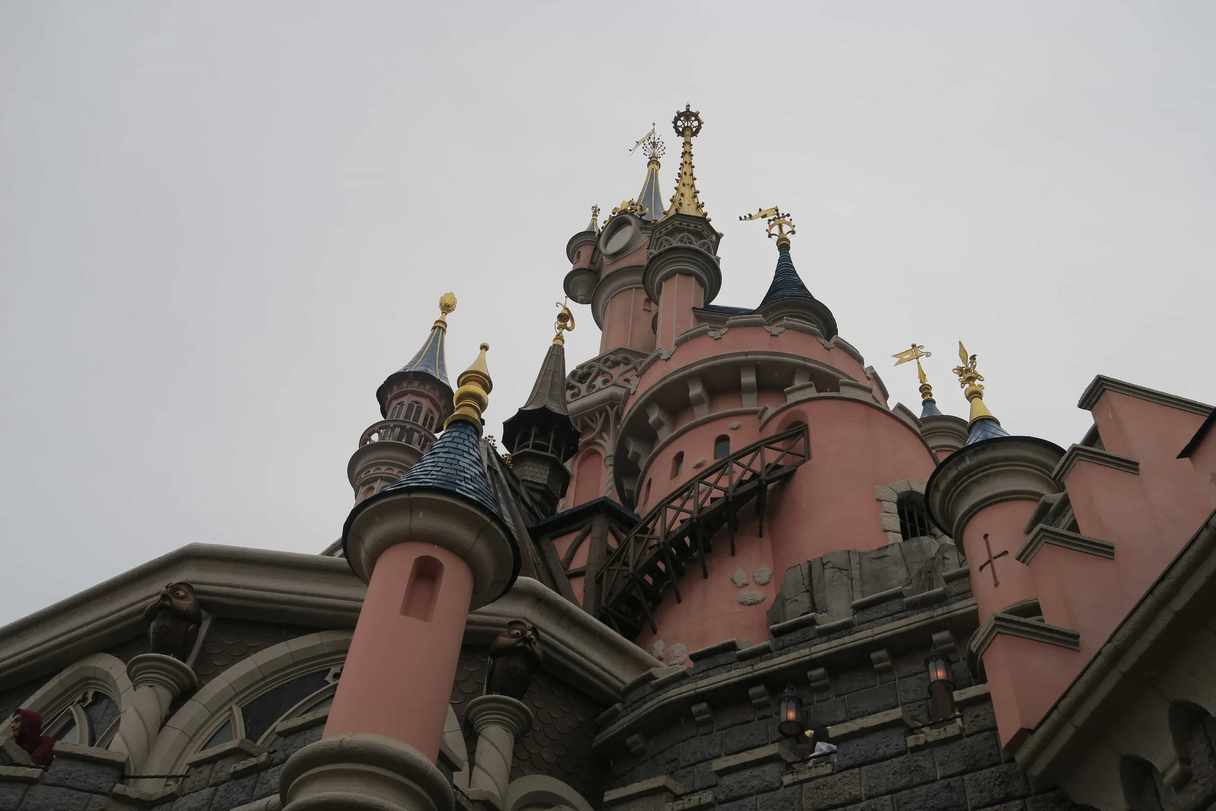 disneyland paris castle grey skies