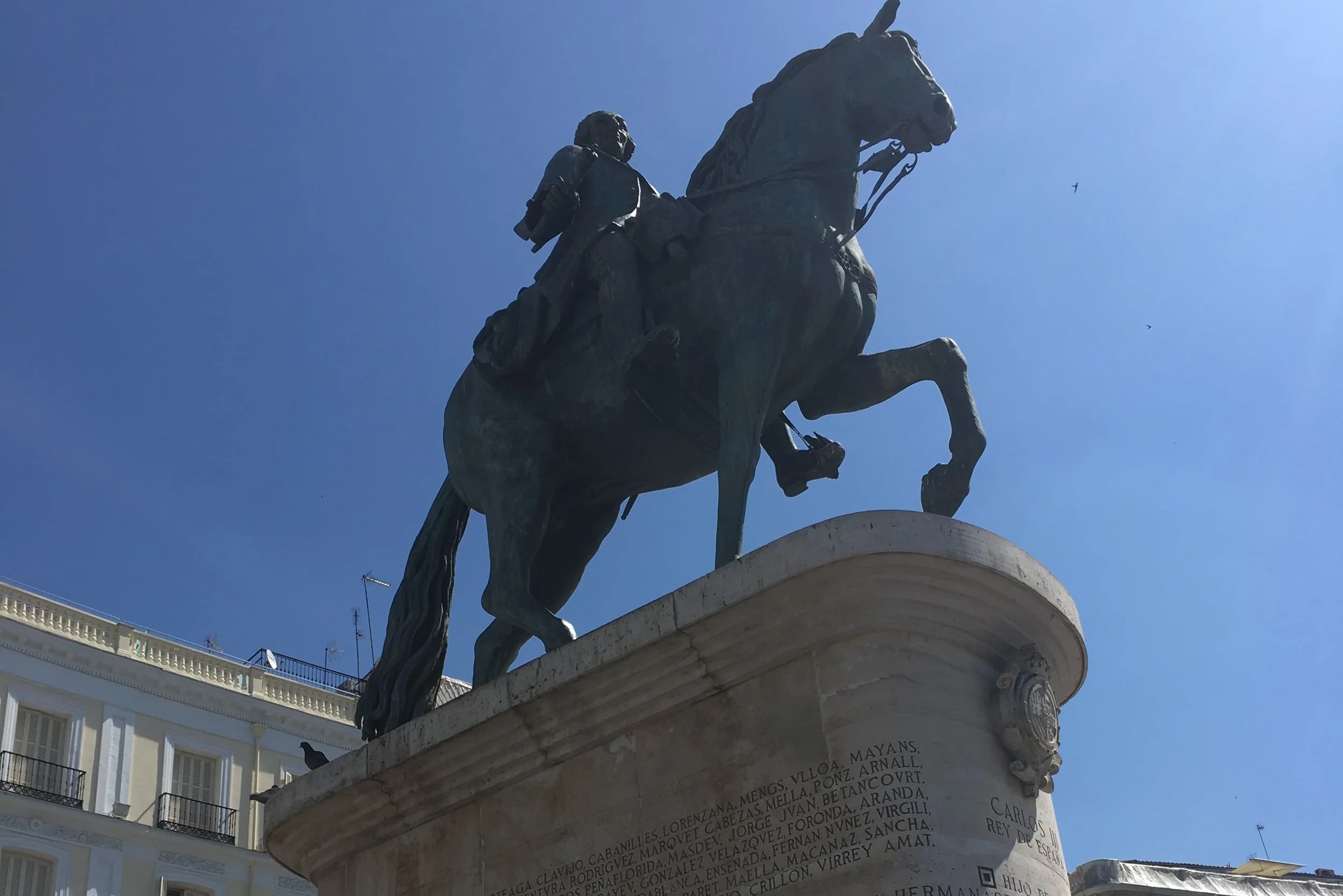 horse statue in sun