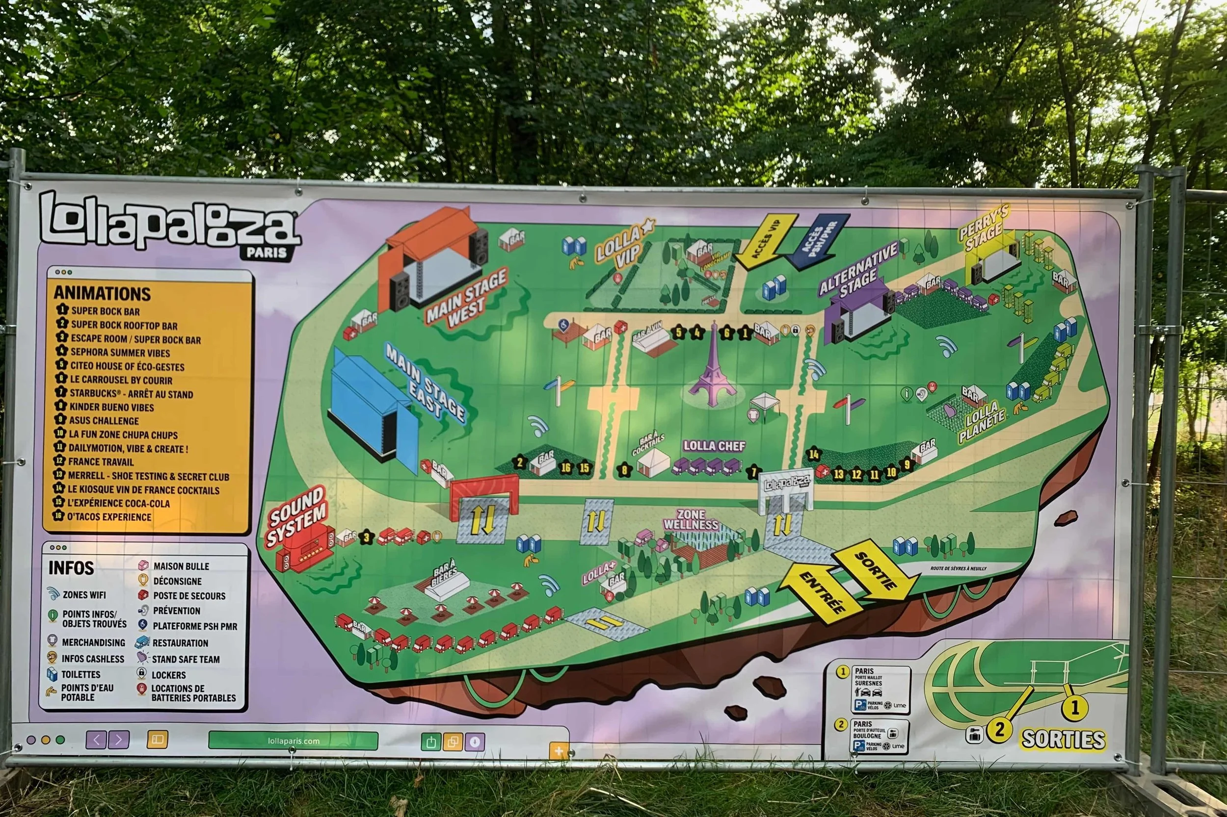 map of lollapalooza paris july 2025