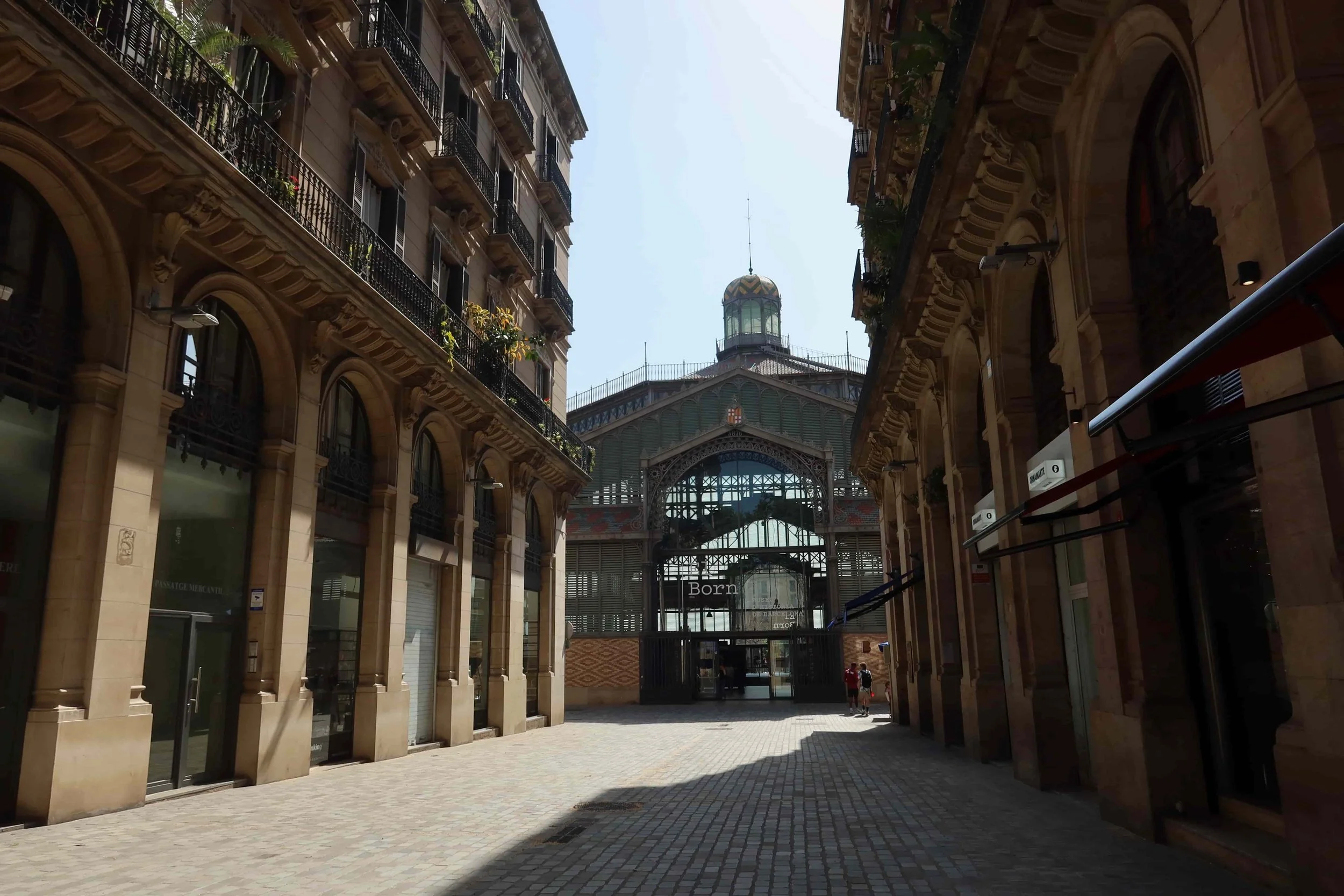 small cobblestone passageway in Barcelona