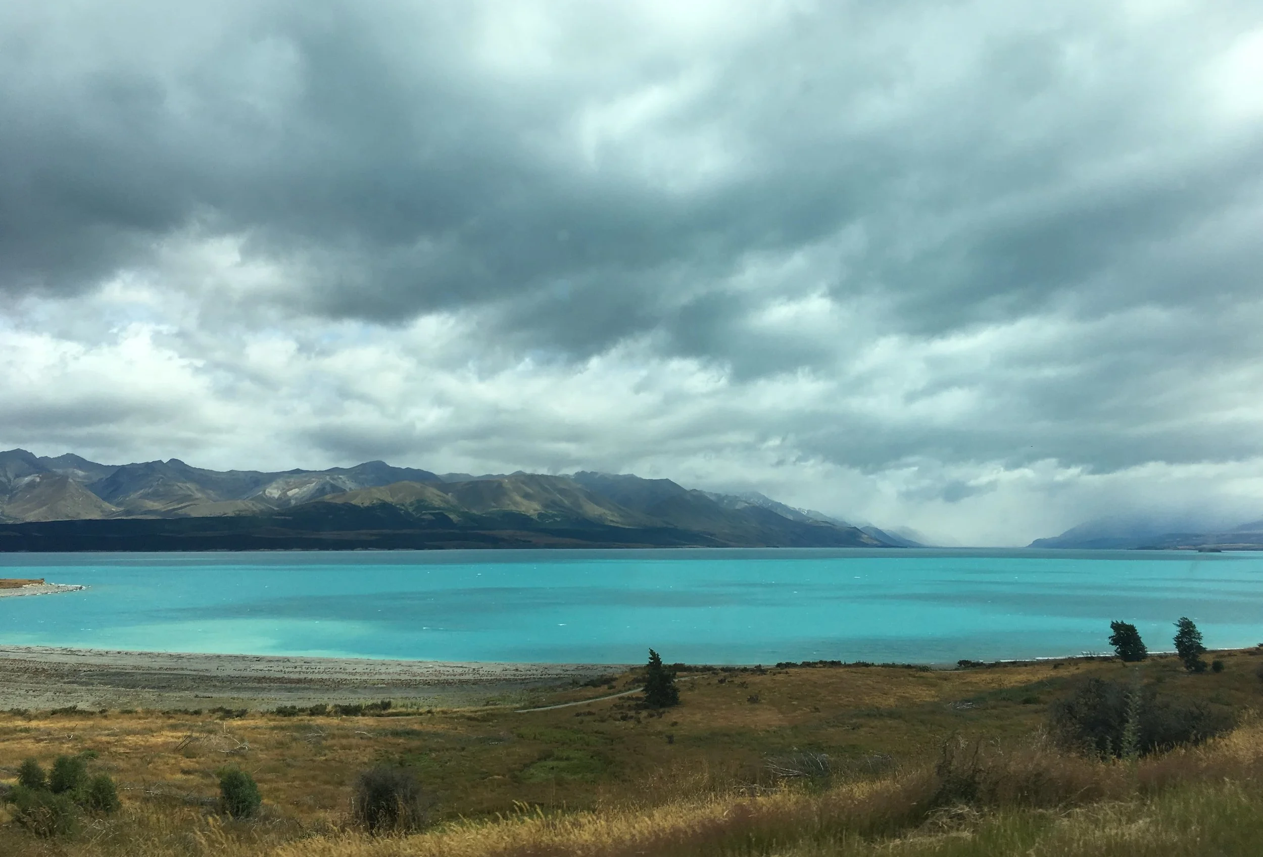 View of Lake Pukaki in New Zealand