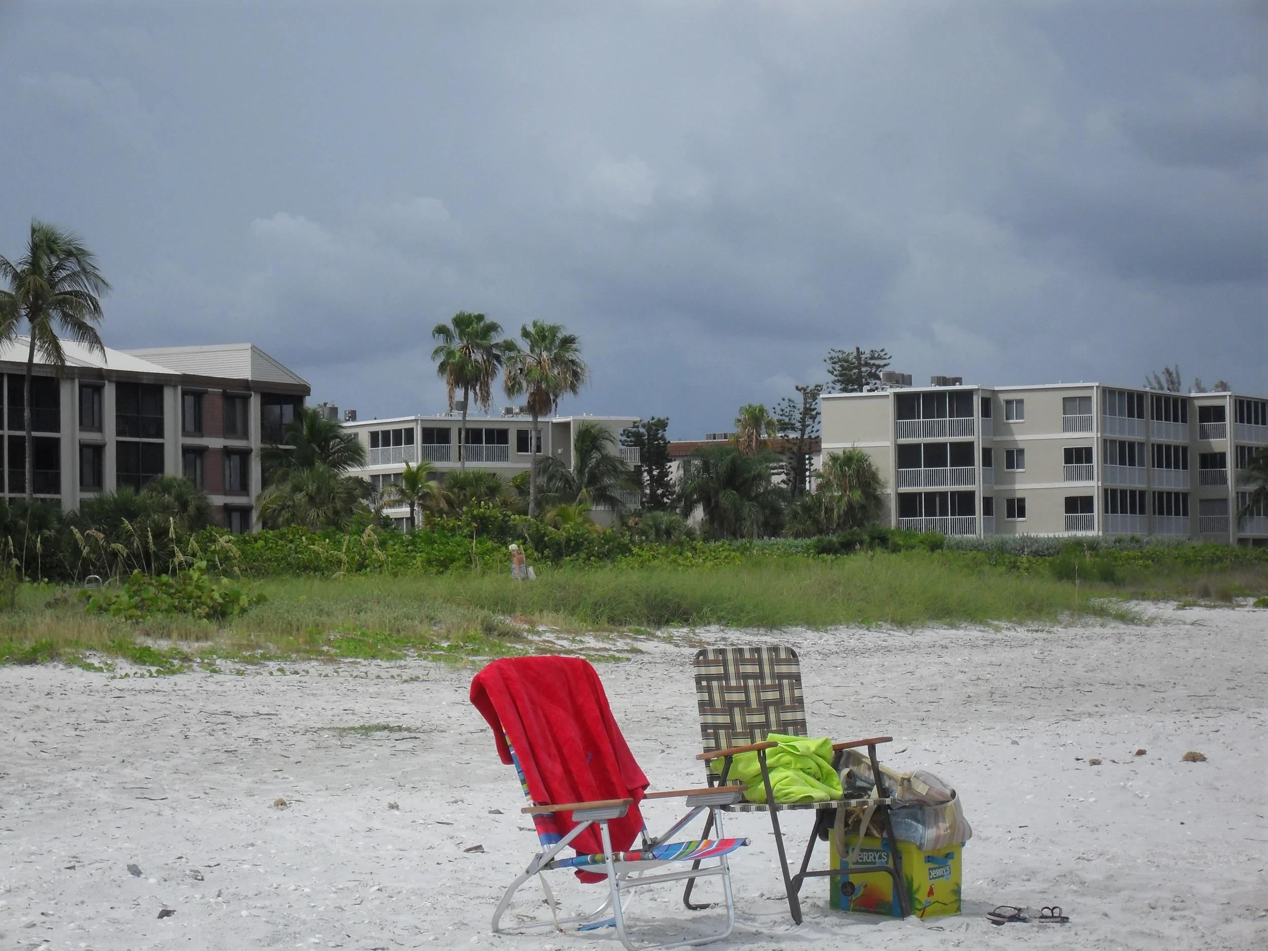 beach chairs on bowman's beach in Sanibel