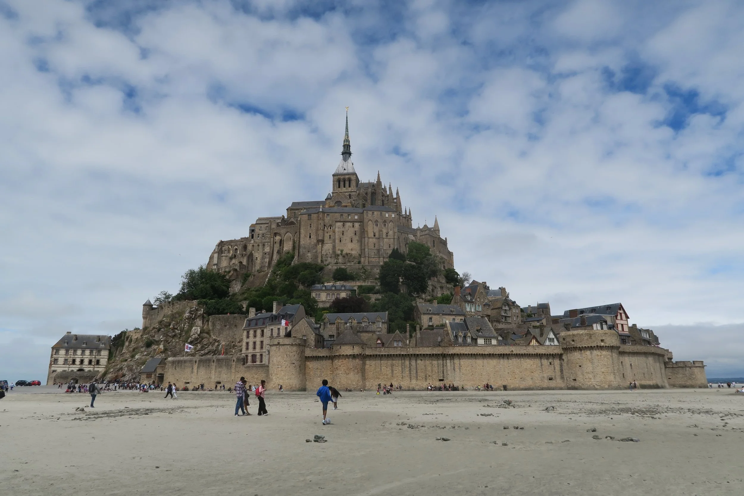 View of castle in Mont-Saint Michel