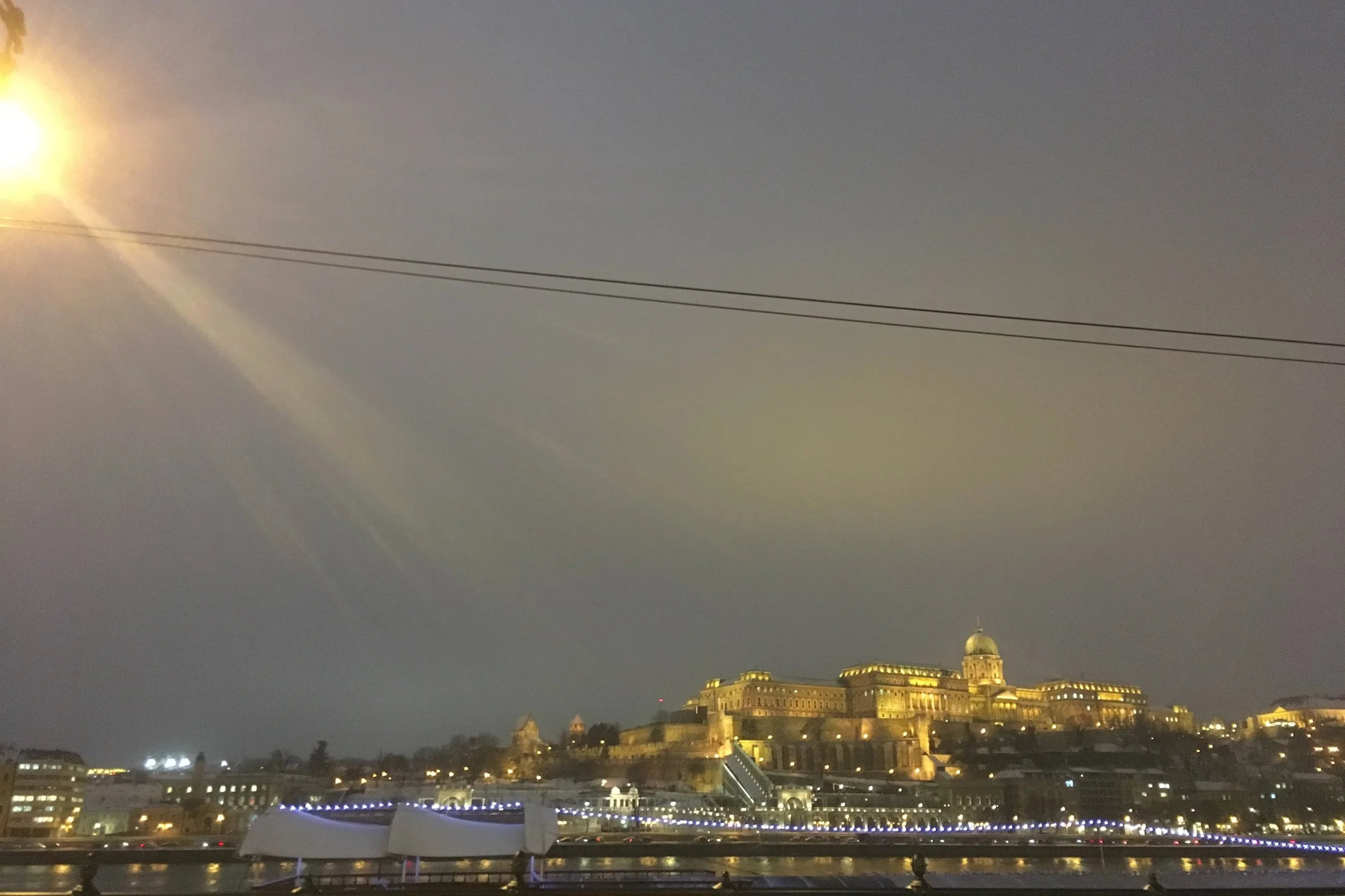 building lights in budapest.