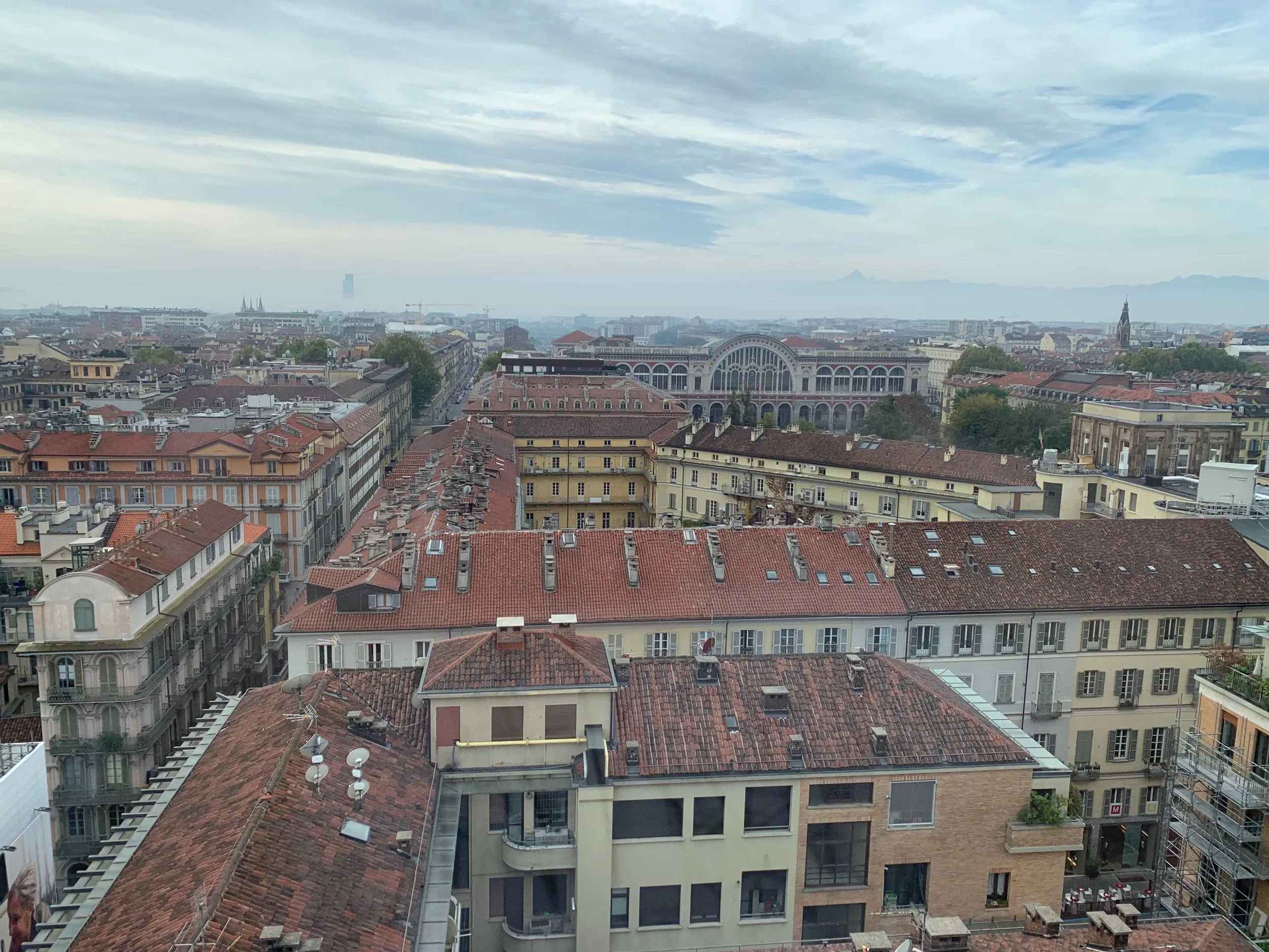 turin rooftops orange and brown