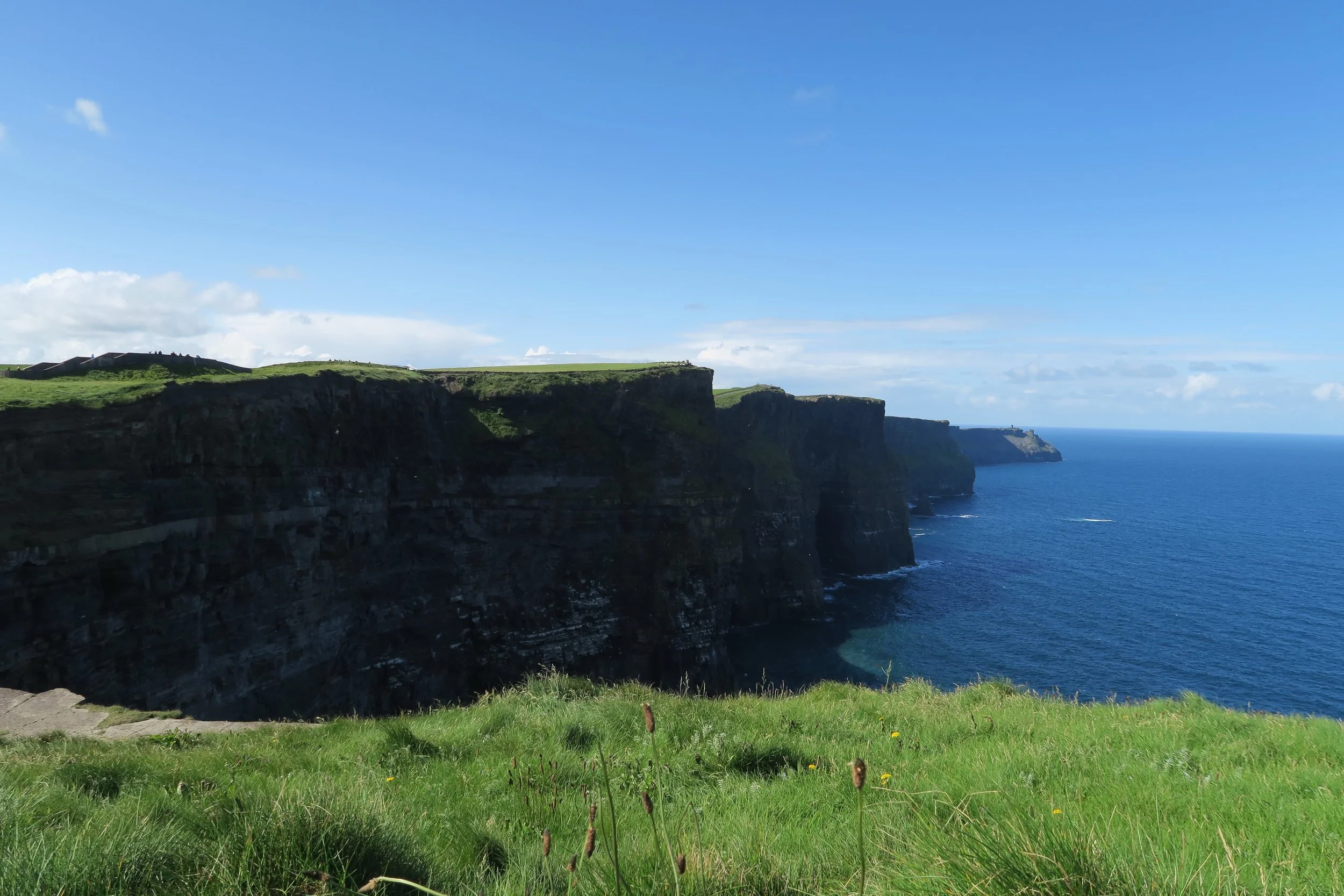 Cliffs of Moher in Ireland on a sunny day