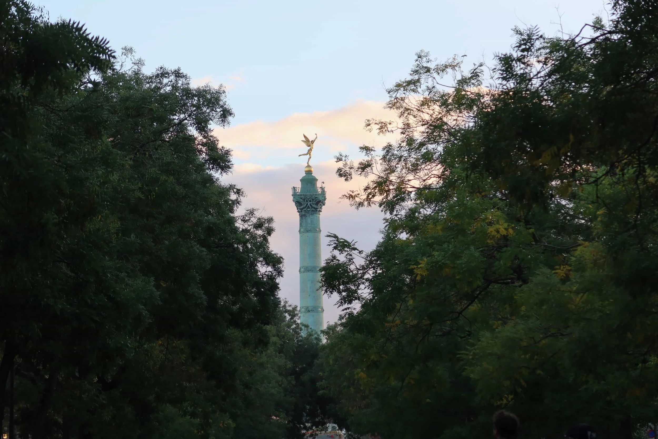 bastille at sunset