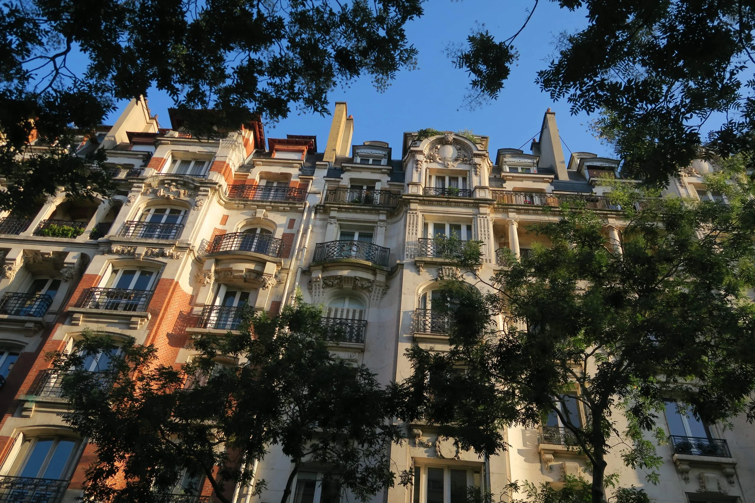 old paris buildings surrounded by green trees
