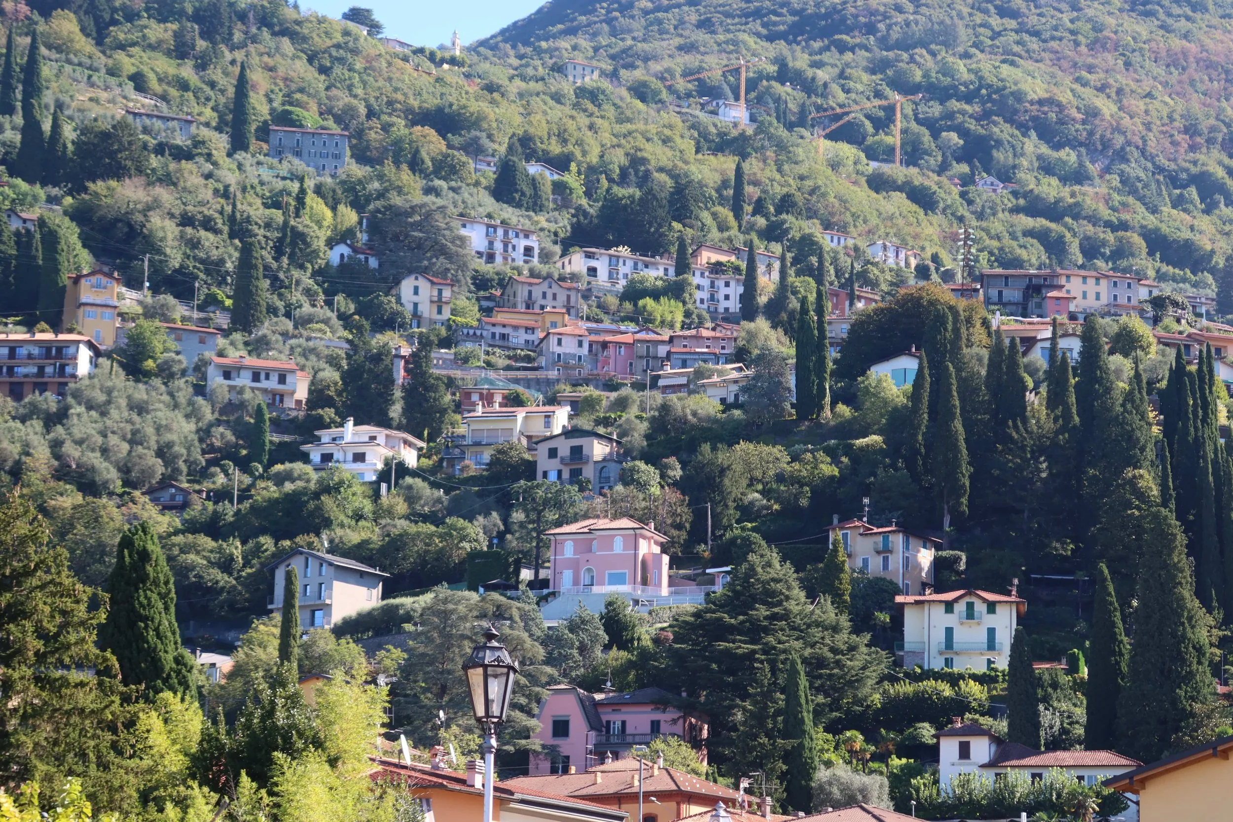 hills of homes in varenna