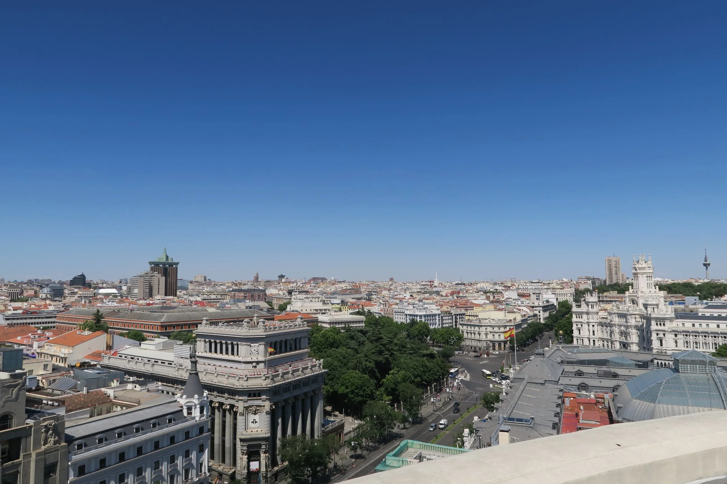 city of madrid from rooftop