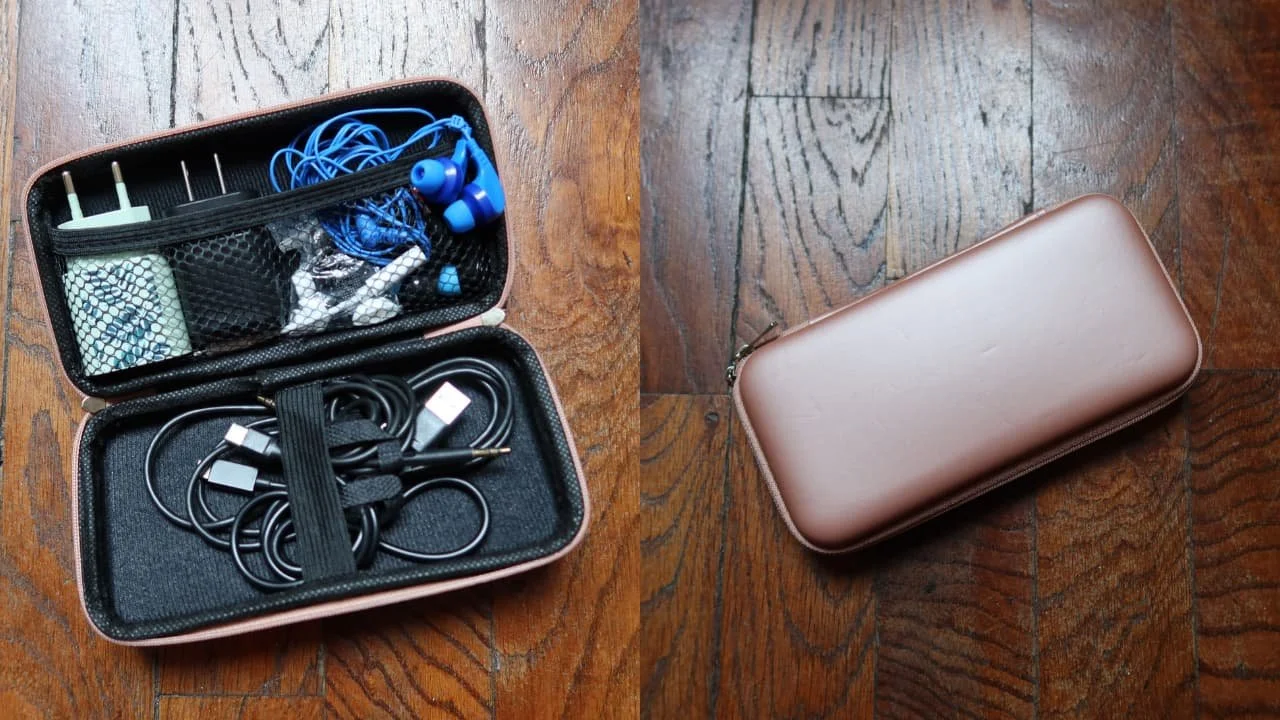 pink cable organizer