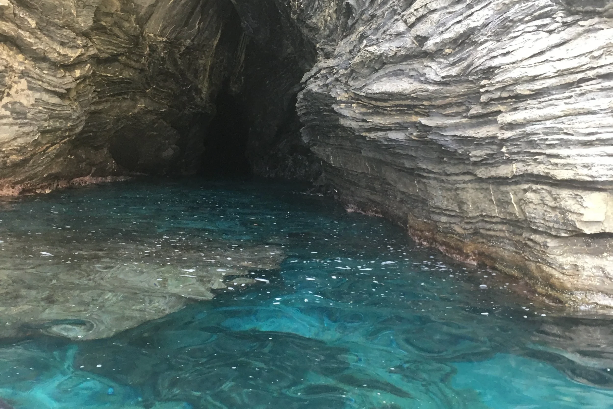 teal water cave cinque terre