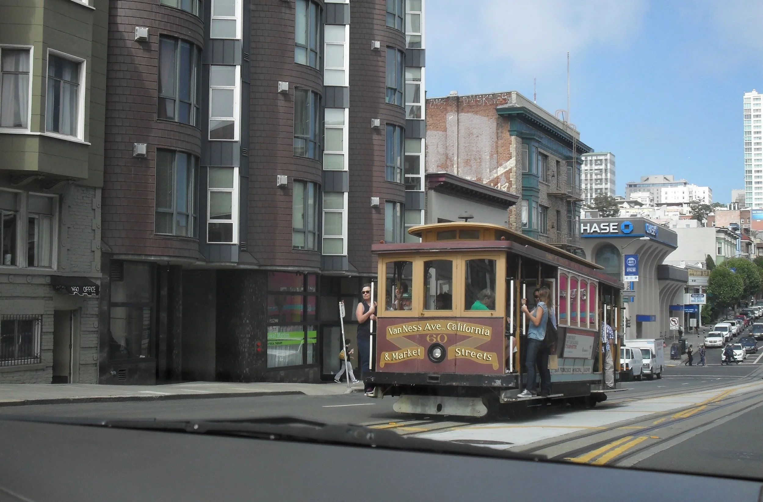 classic cable car in san francisco