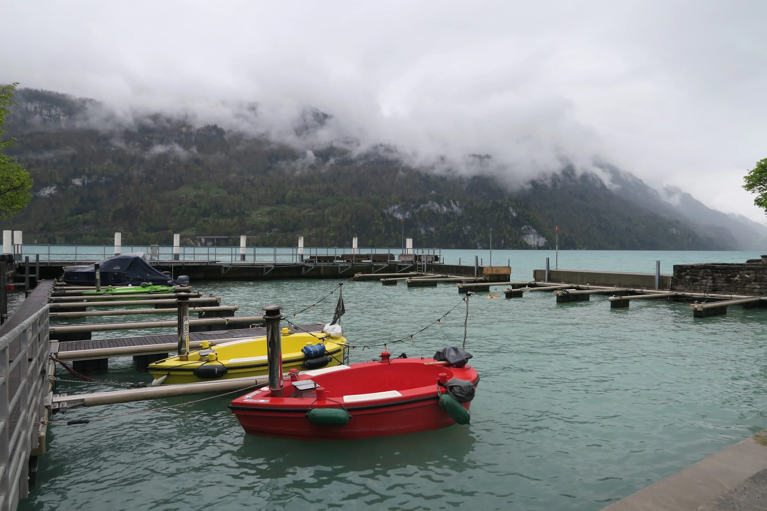 A cloudy Lake Brienz; April 2025