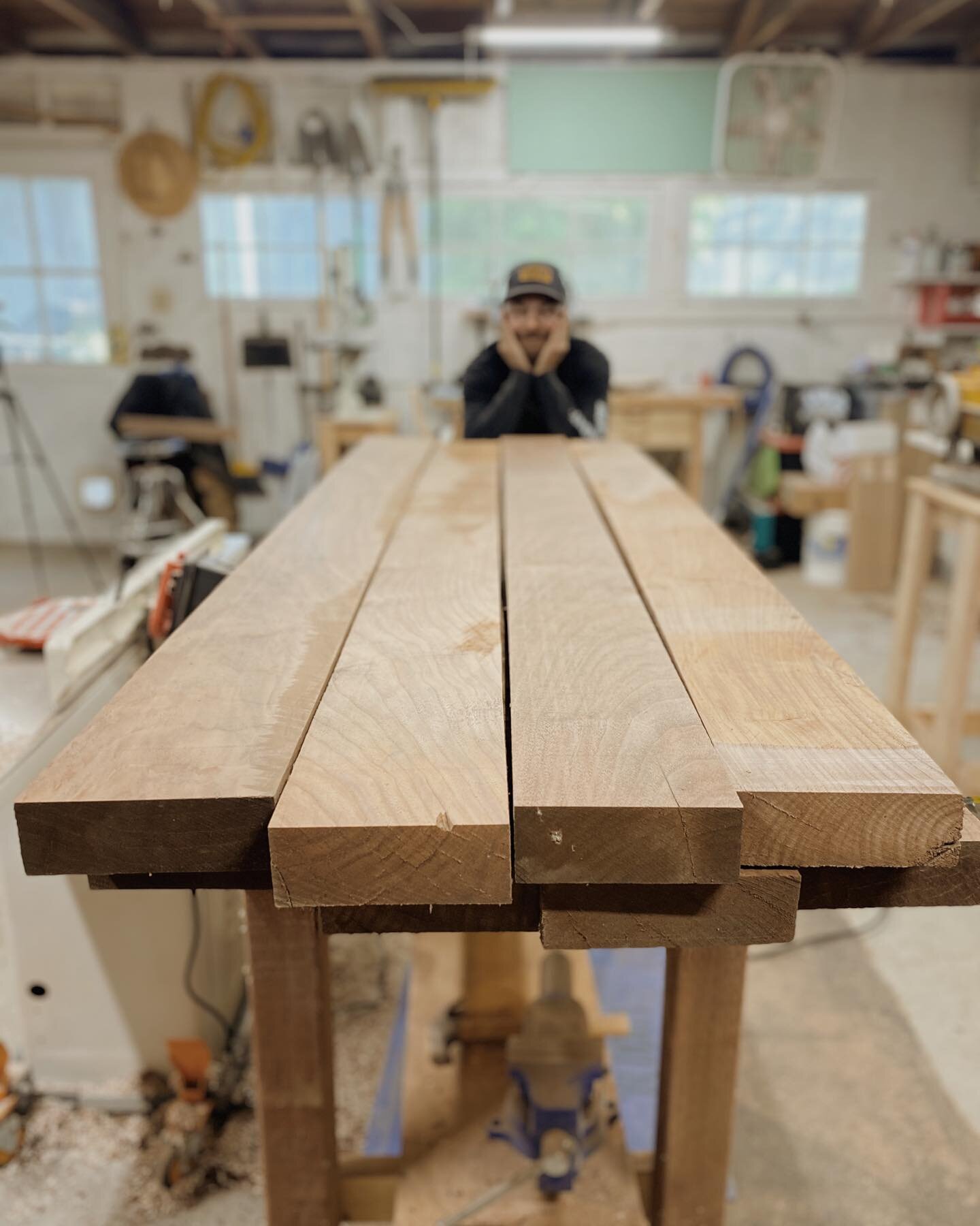Getting started on a dining table with that sweet sweet Spreckels Claro Walnut. I&rsquo;m very excited, if you couldn&rsquo;t tell. 
Accepting commissions for July. Coffee tables, dining table, entry way tables, entertainment centers... let&rsquo;s d
